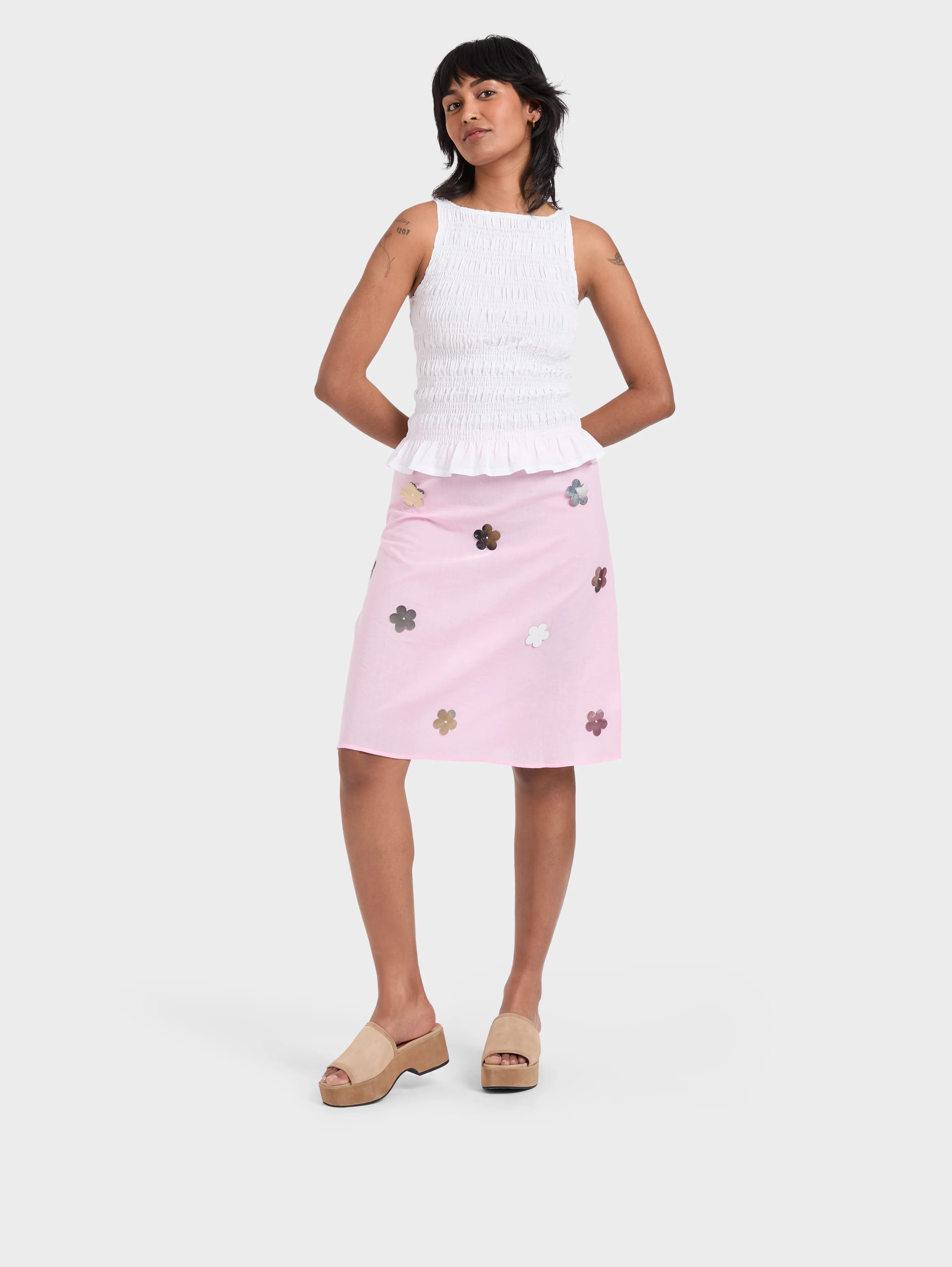 Adri - Mules cuir velours cappuccino - Image 8