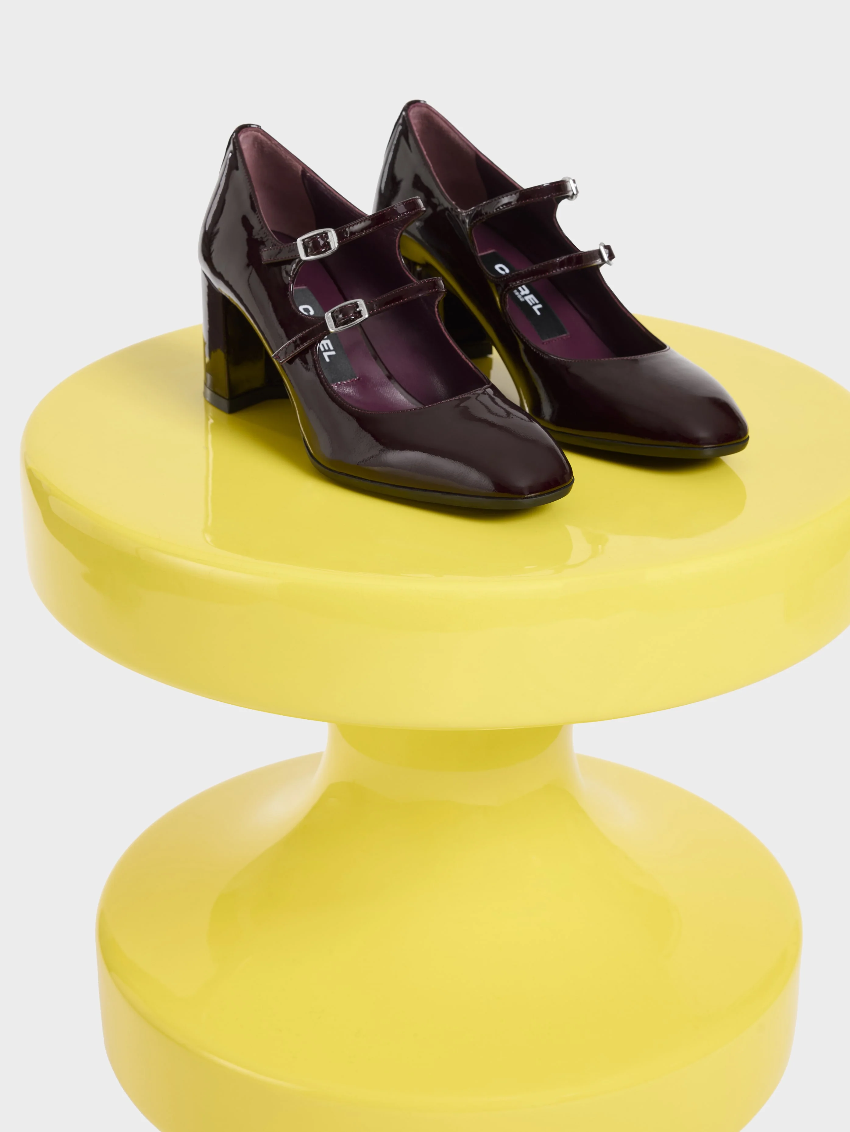 Alice - Escarpins babies cuir verni marron - Image 7