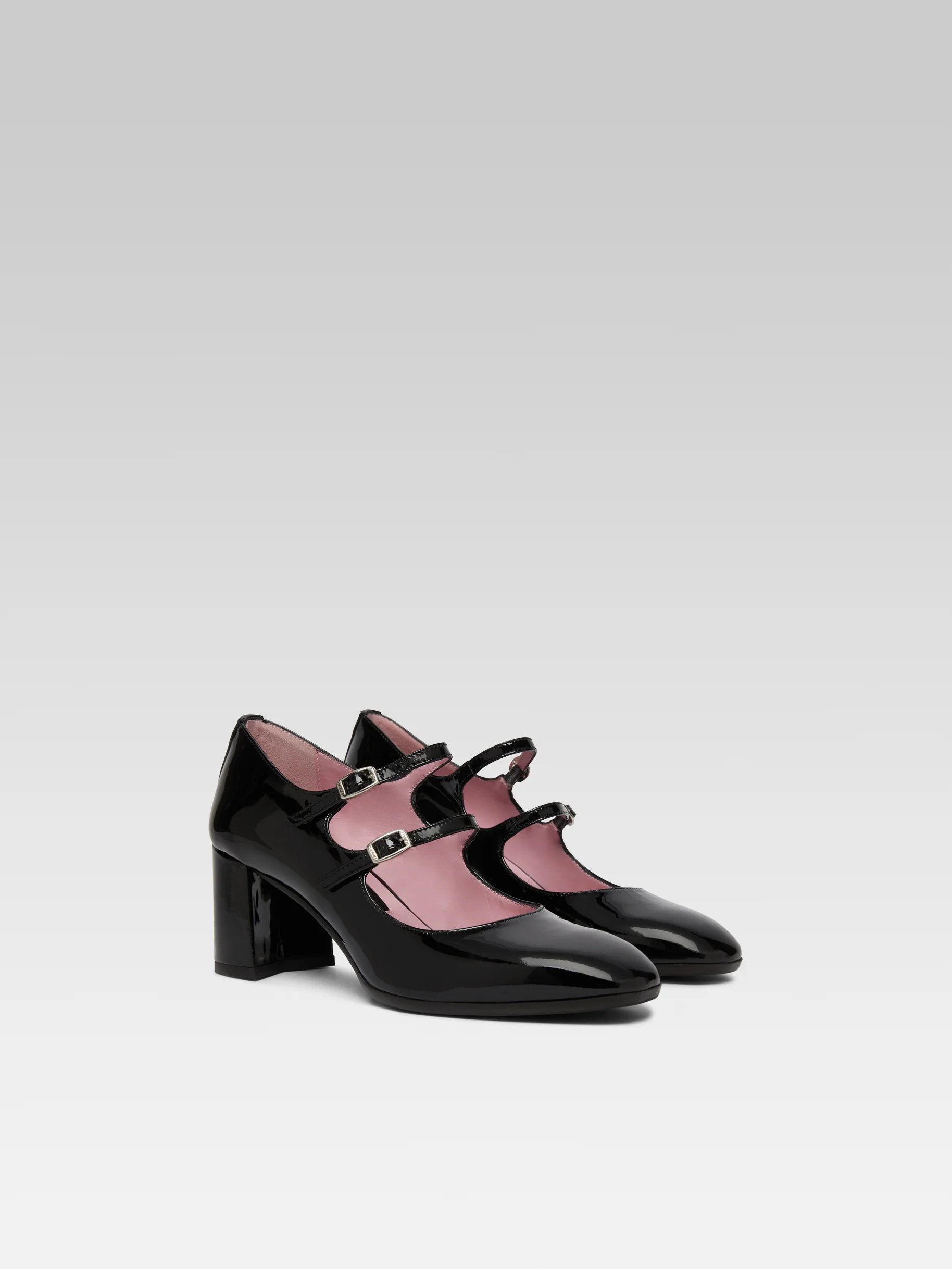 Alice - Escarpins babies cuir verni noir - Image 5