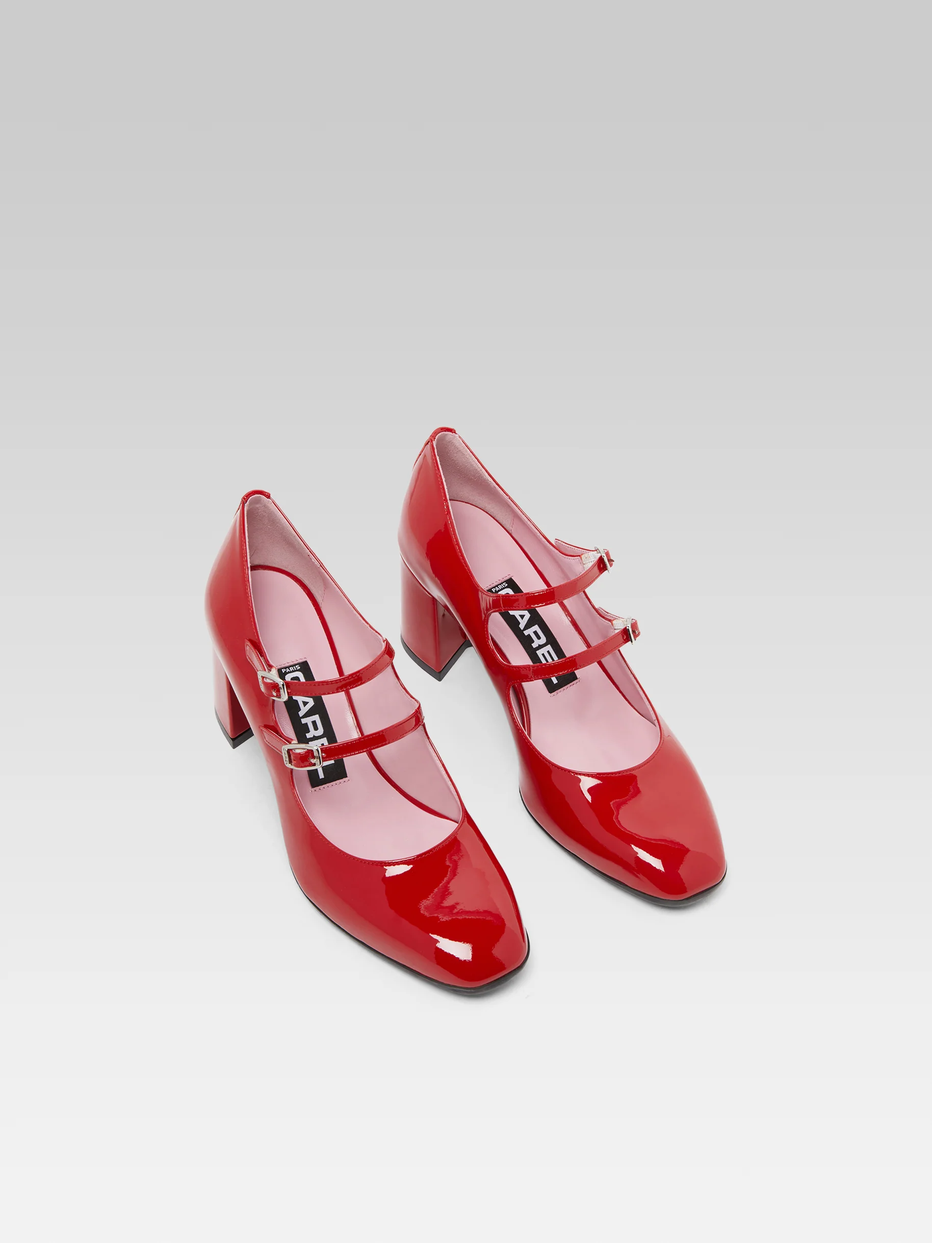Alice - Escarpins babies cuir verni rouge - Image 5