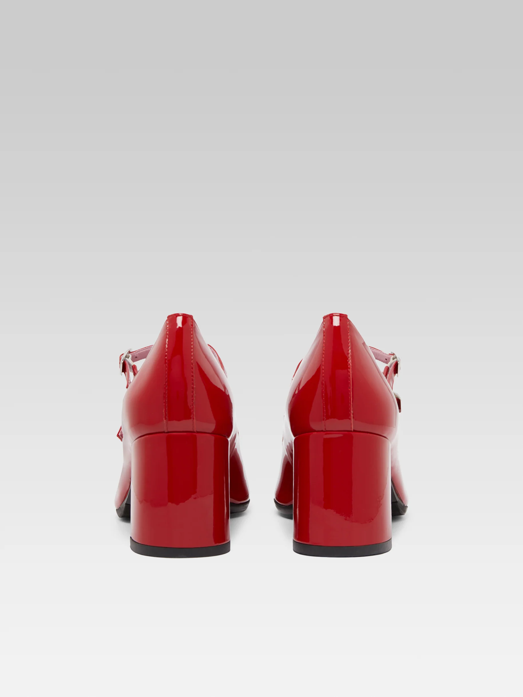 Alice - Escarpins babies cuir verni rouge - Image 6