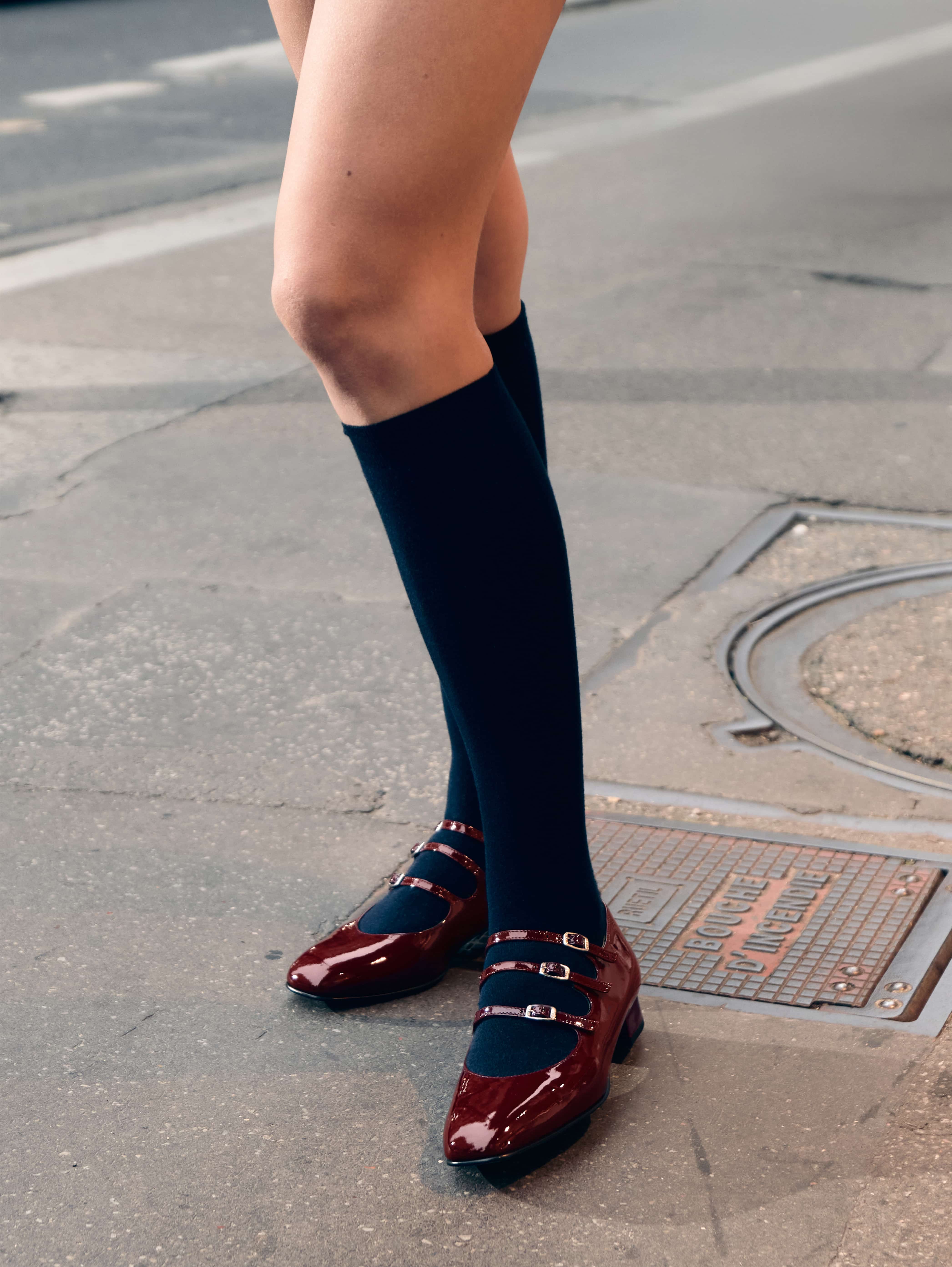 Ariana - Ballerines babies cuir verni bordeaux - Image 6