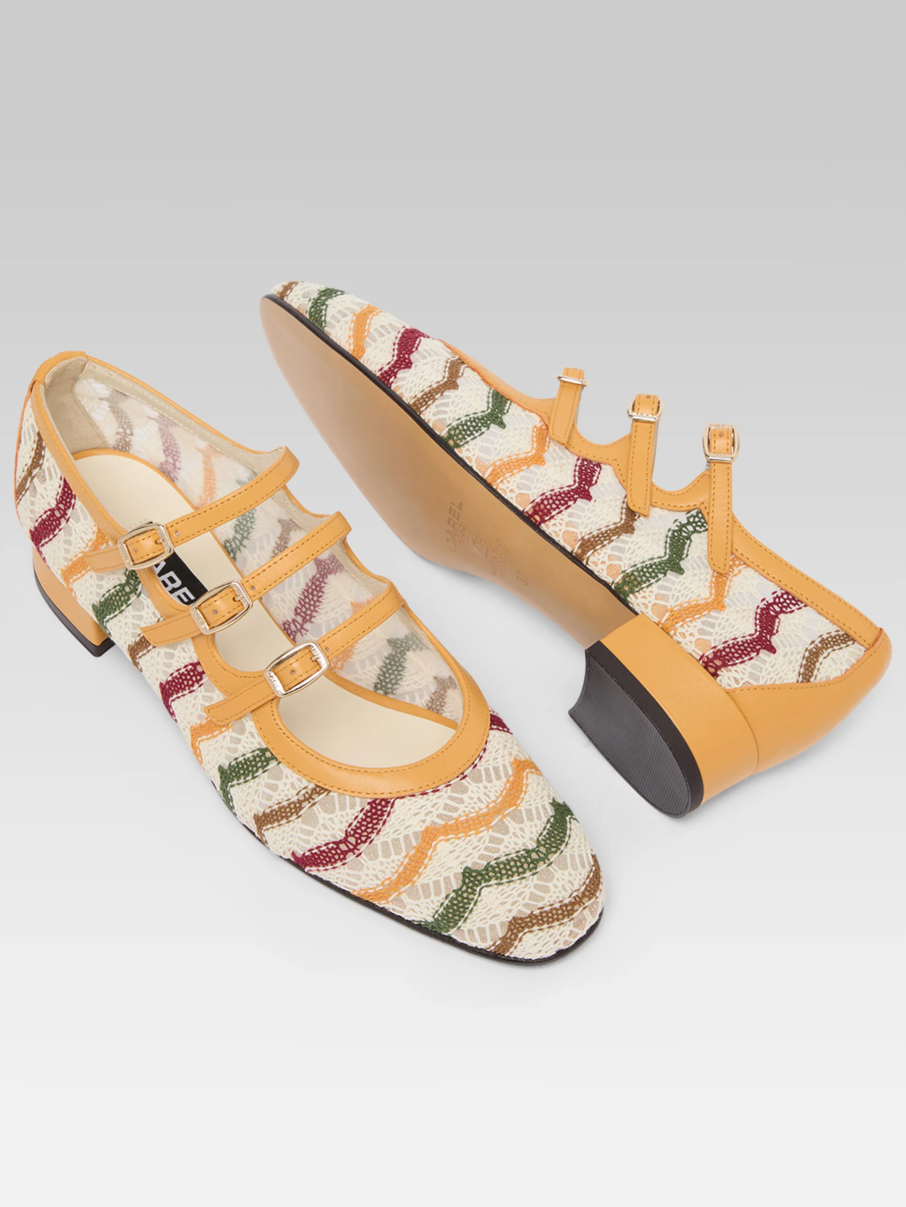 Ariana - Ballerines babies cuir verni mangue et crochet ivoire - Image 5