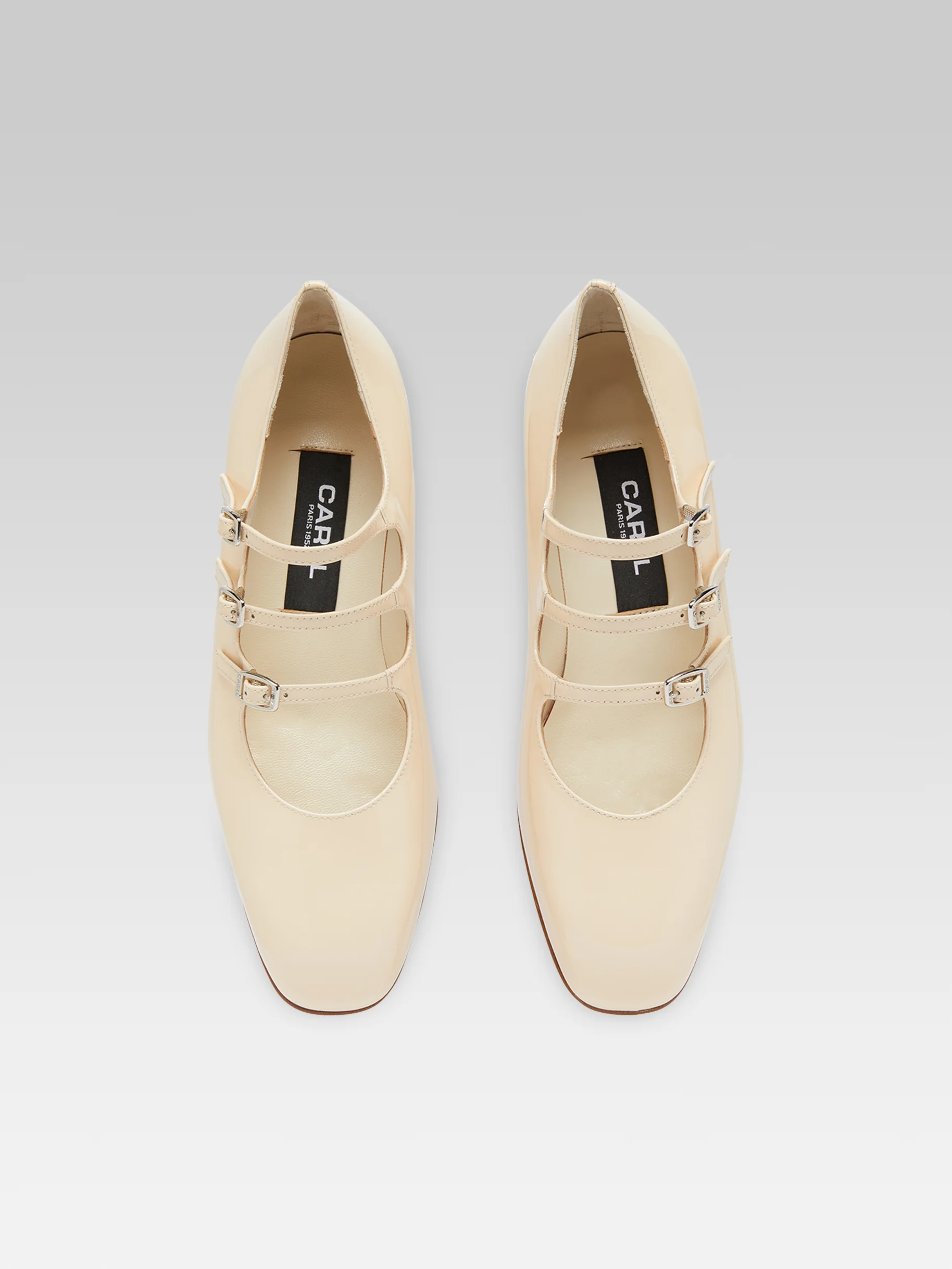 Ariana - Ballerines babies cuir verni nude - Image 3