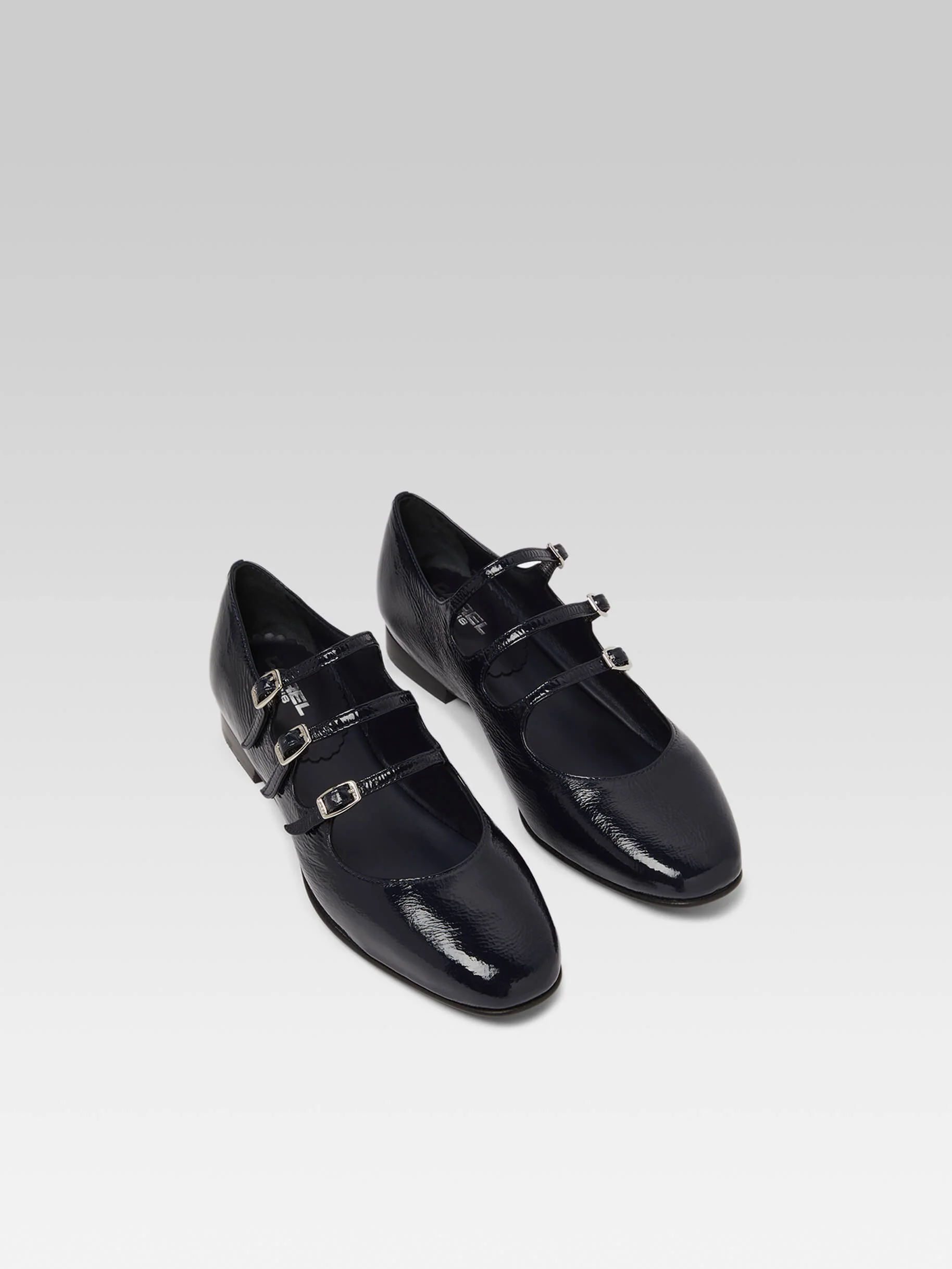 Ariana s - Ballerines babies cuir naplack bleu abysse - Image 3