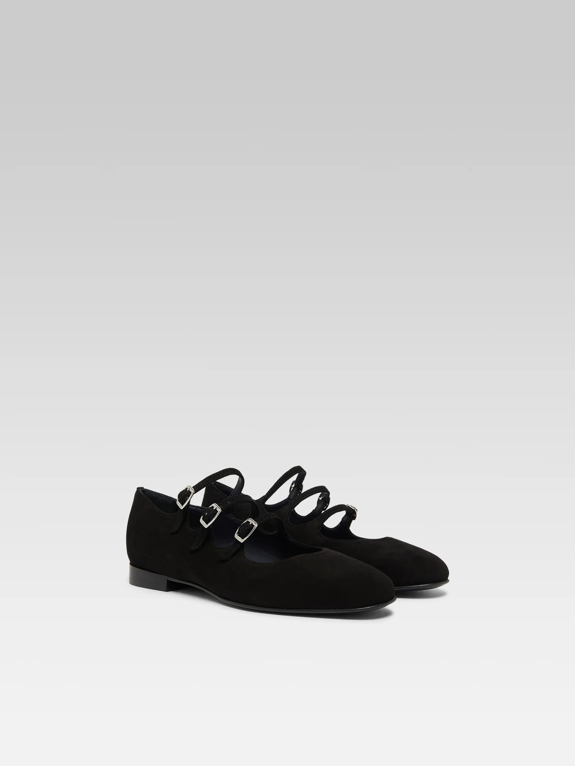 Ariana s - Ballerines babies cuir velours noir - Image 3