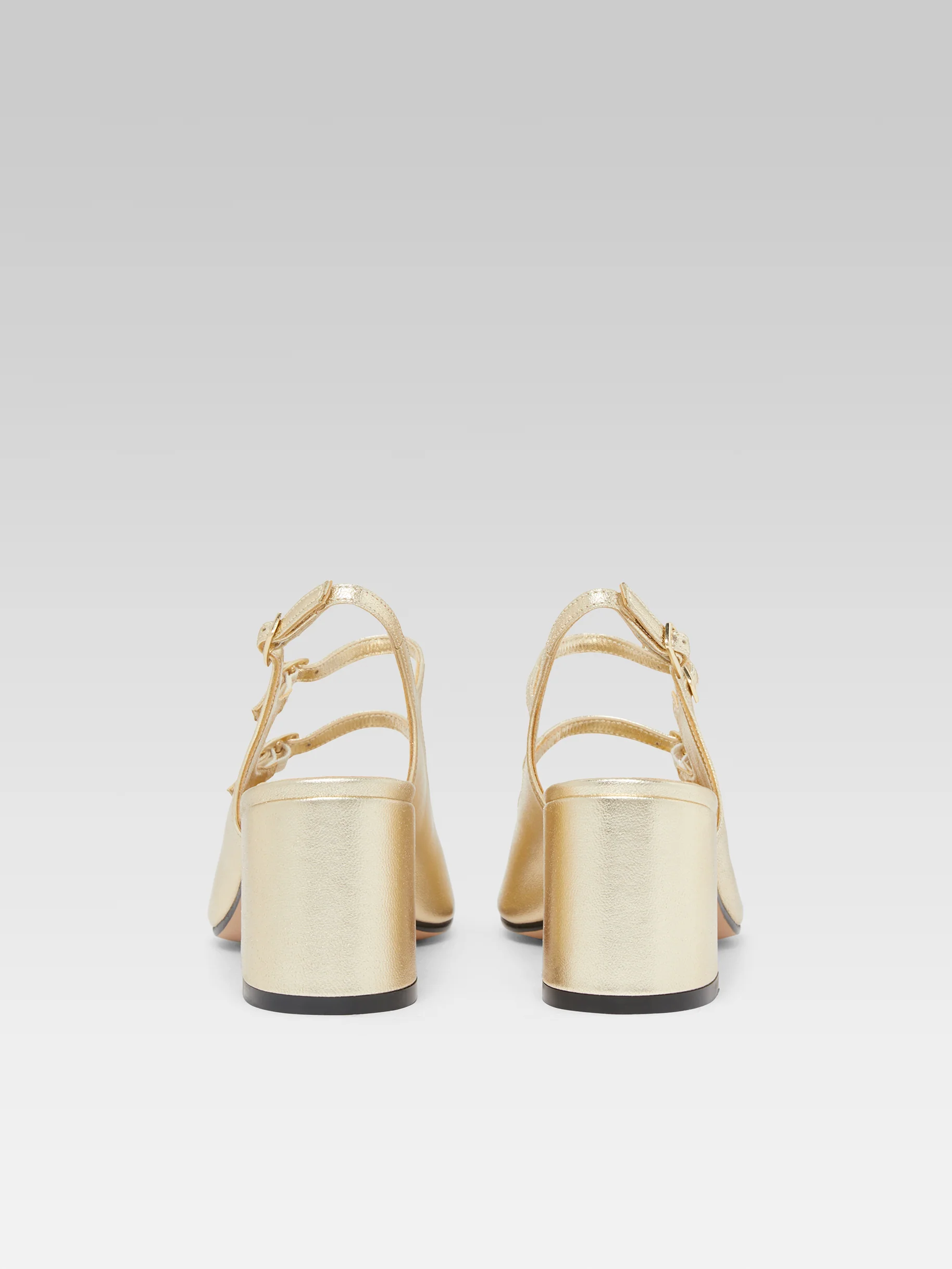 Banana - Babies slingback cuir laminé platine - Image 6