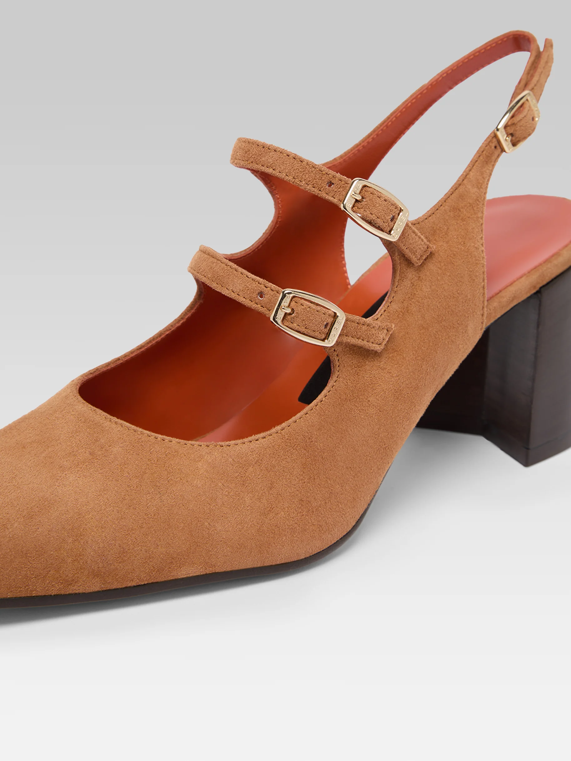 Banana - Babies slingback cuir velours cognac - Image 4