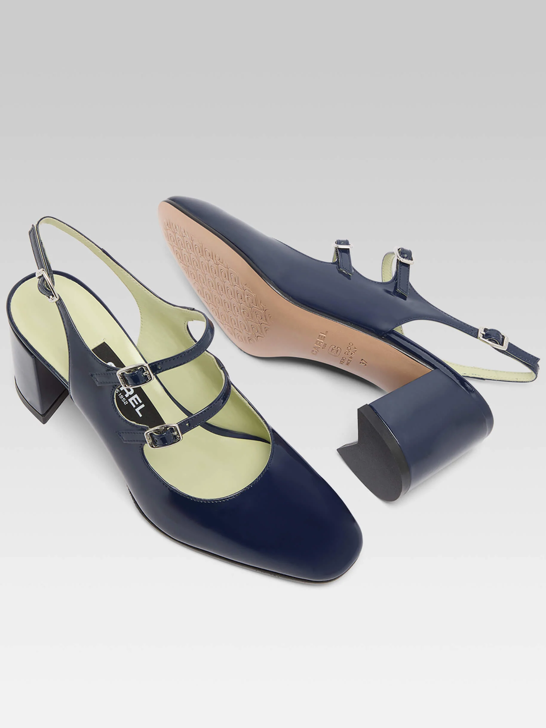 Banana - Babies slingback cuir verni bleu marine - Image 5