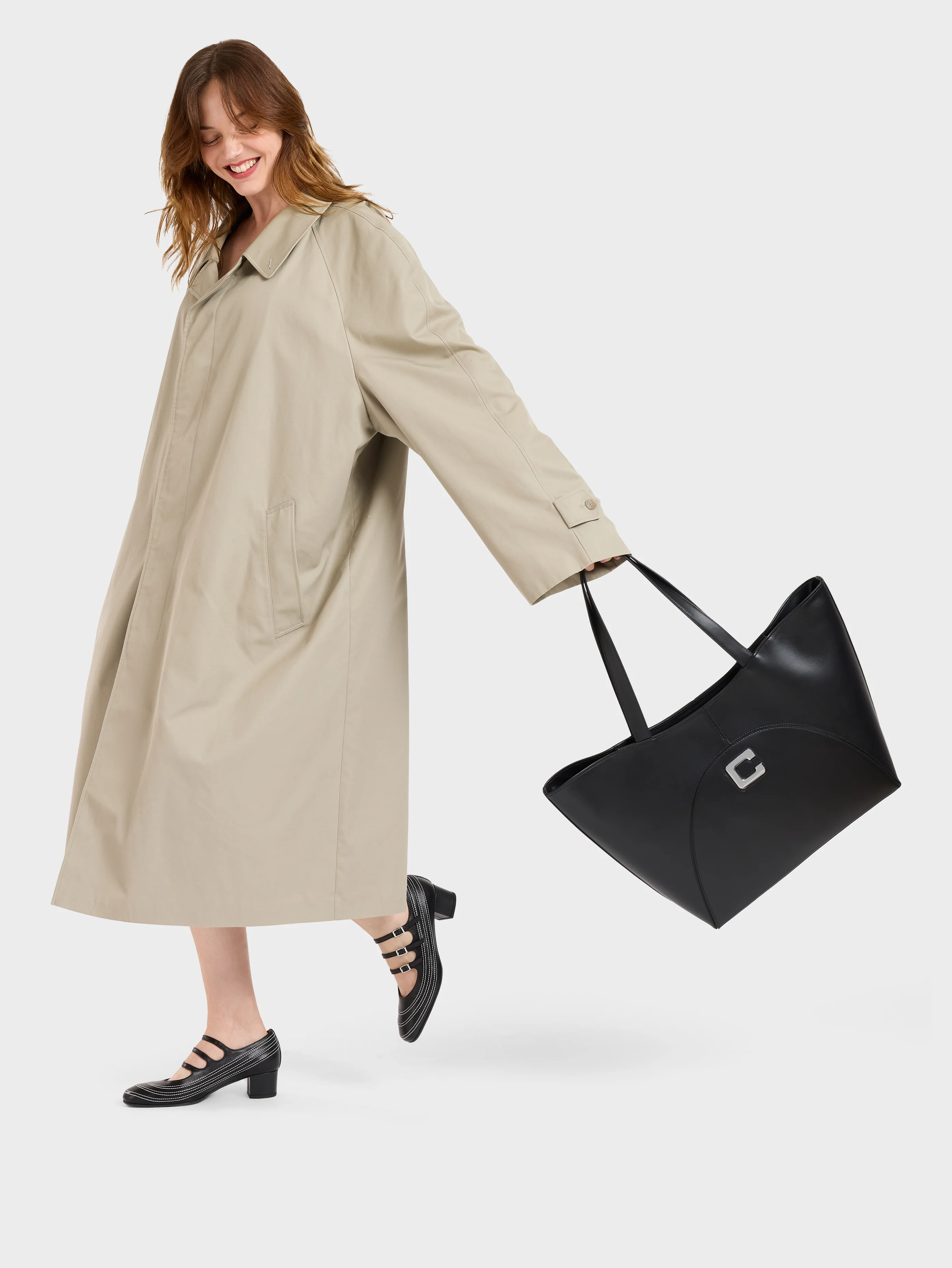 Clemenceau - Sac cabas cuir noir - Image 3