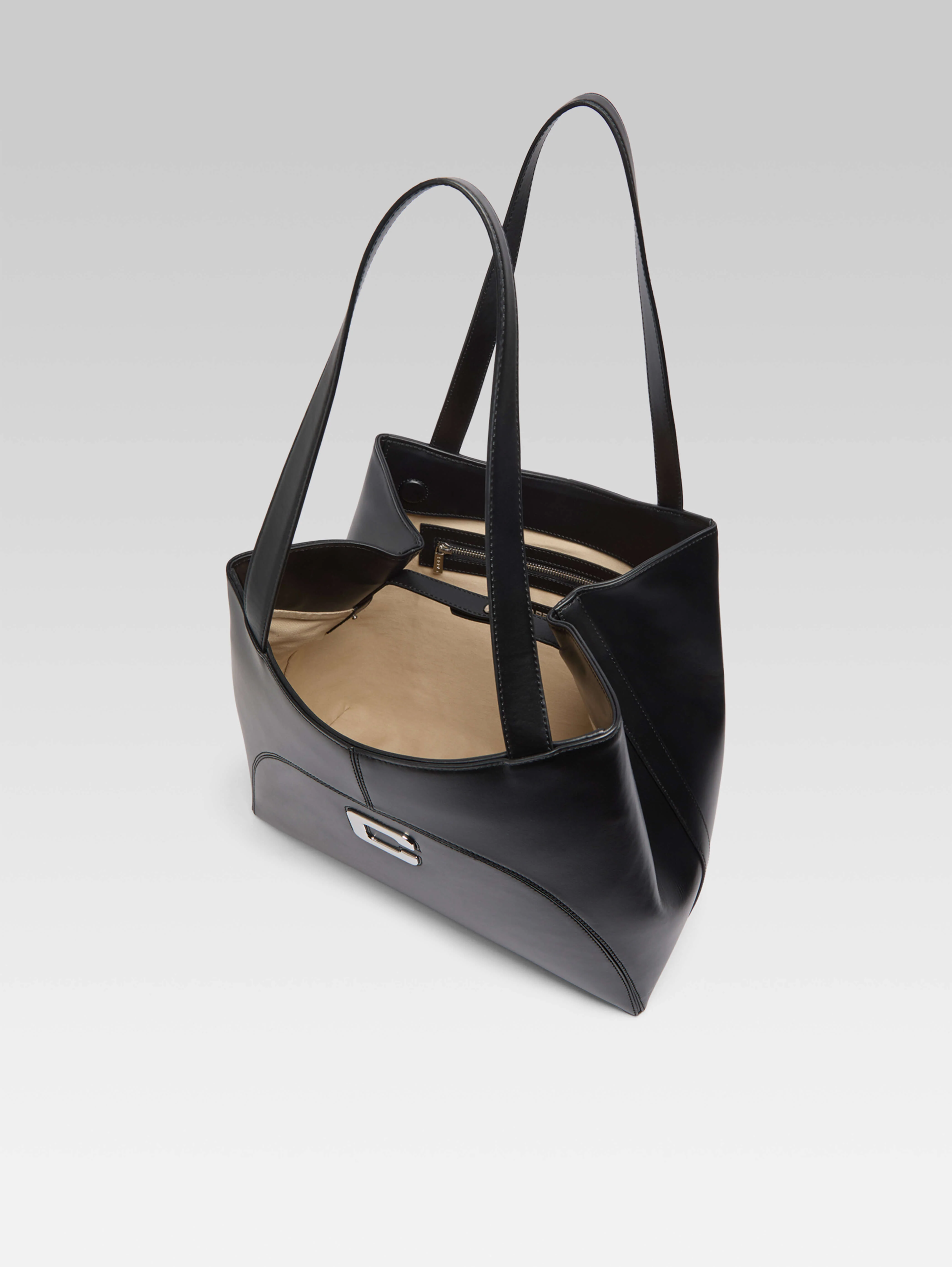 Clemenceau - Sac cabas cuir noir - Image 4