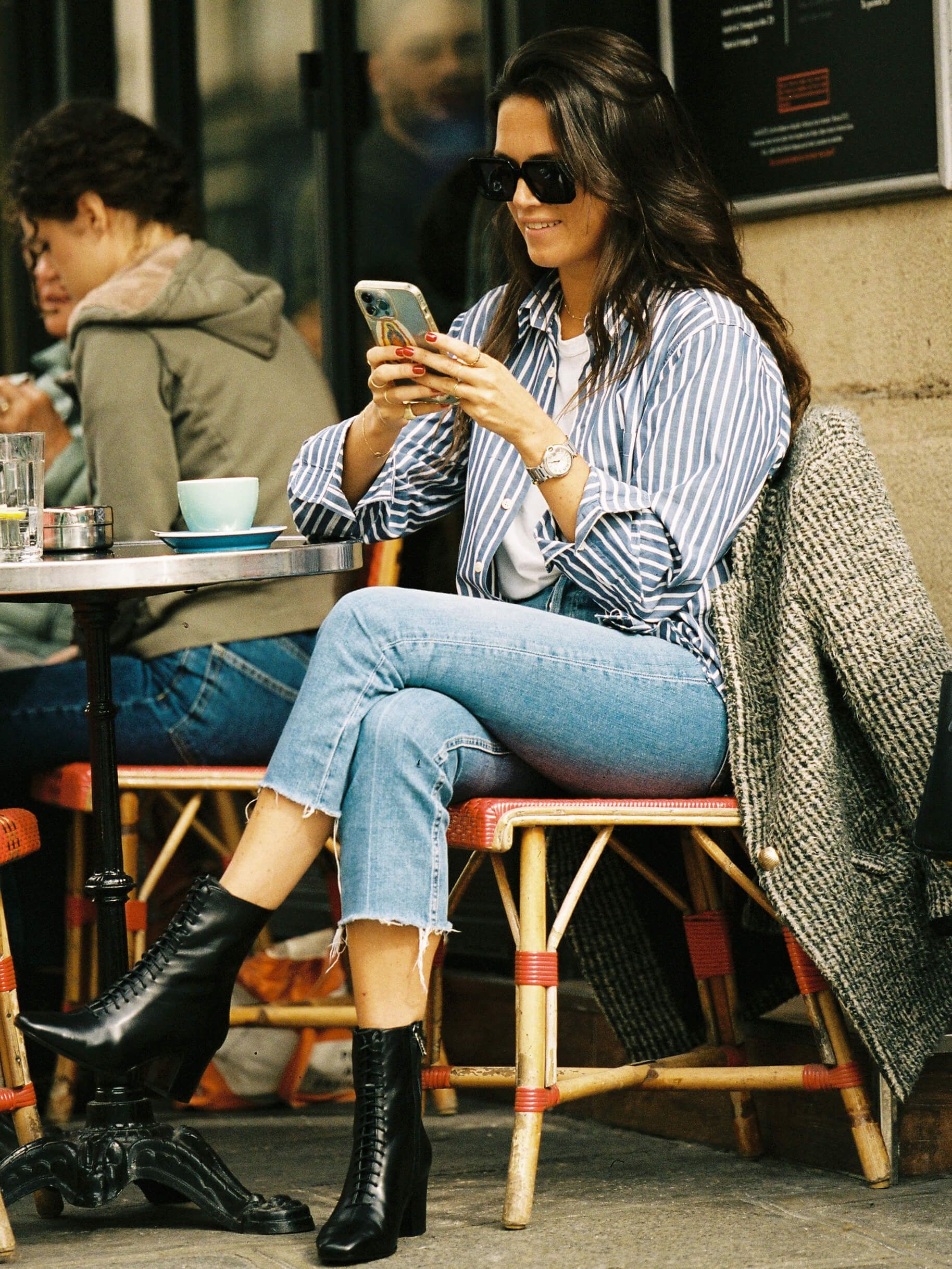 Colette - Bottines à lacets cuir noir - Image 3