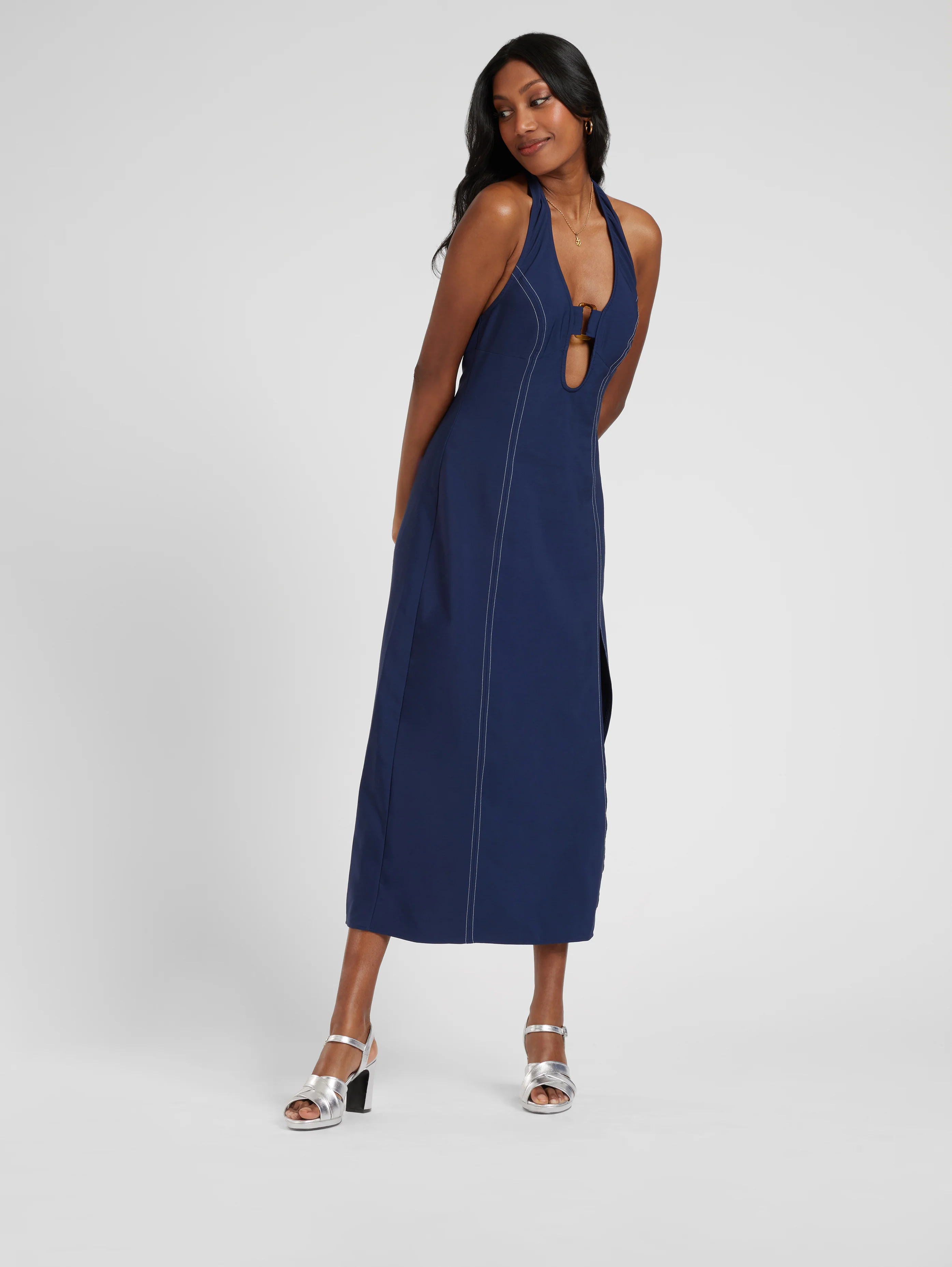 Dancing - Sandales cuir laminé argent - Image 6