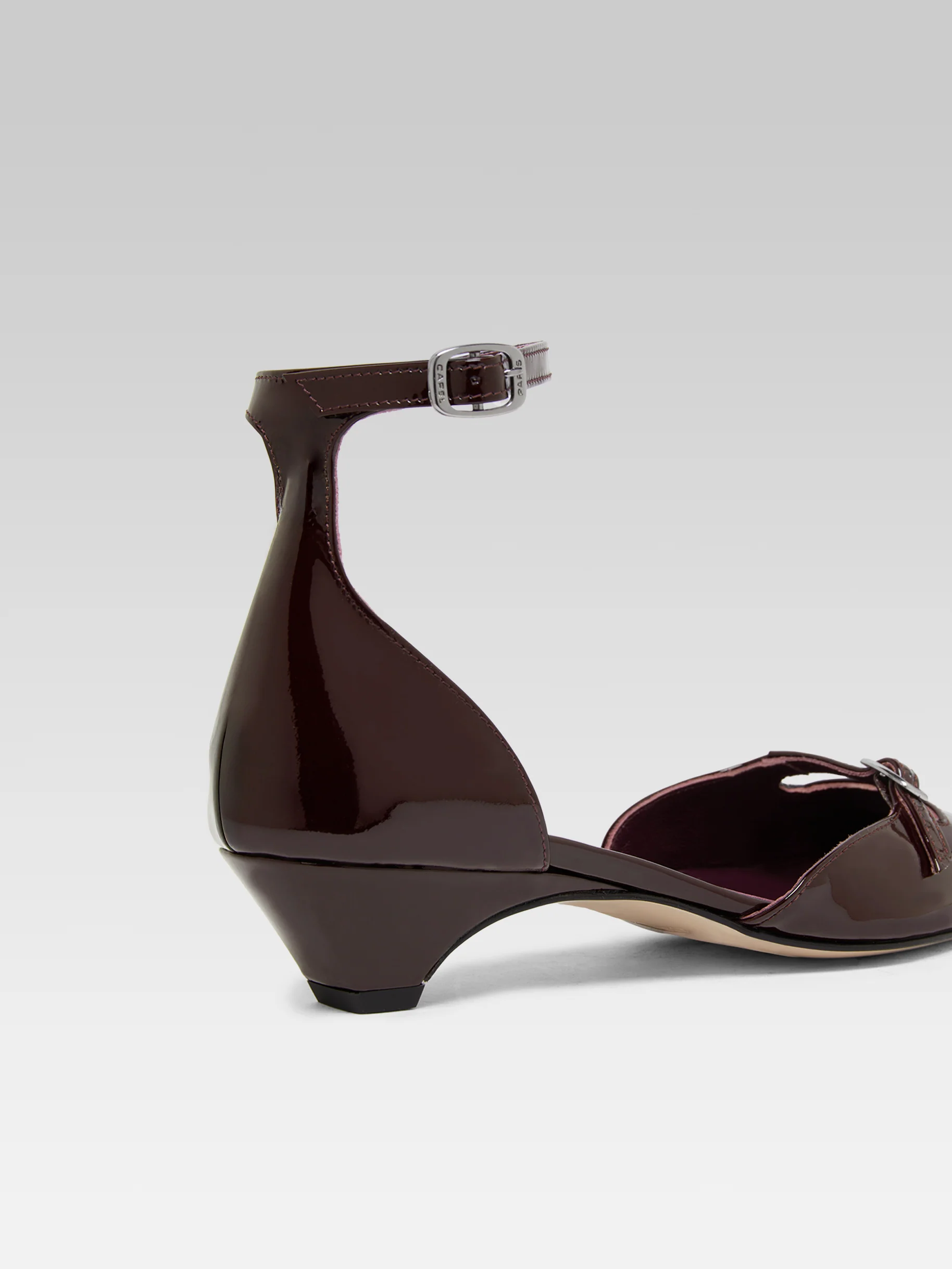 Emma - Ballerines cuir verni marron - Image 8