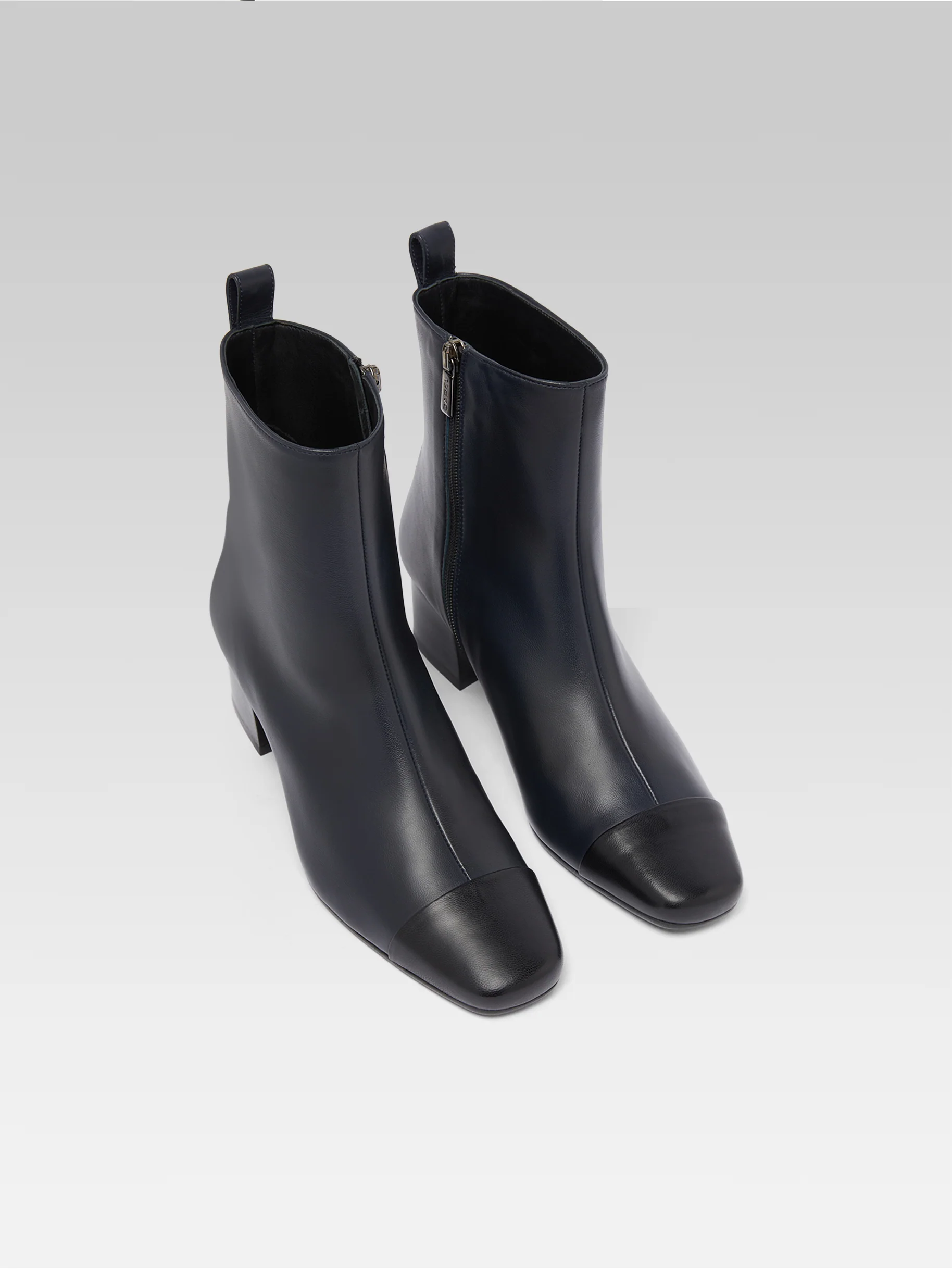 Estime - Bottines cuir bleu et noir - Image 3