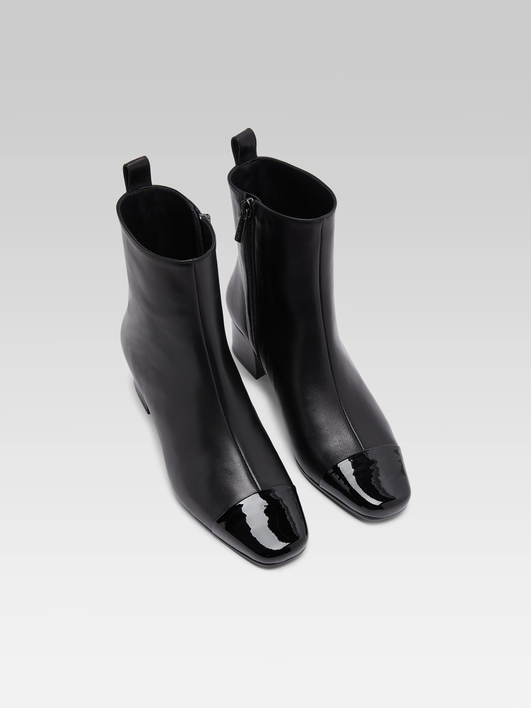 Estime - Bottines cuir et verni noir - Image 5