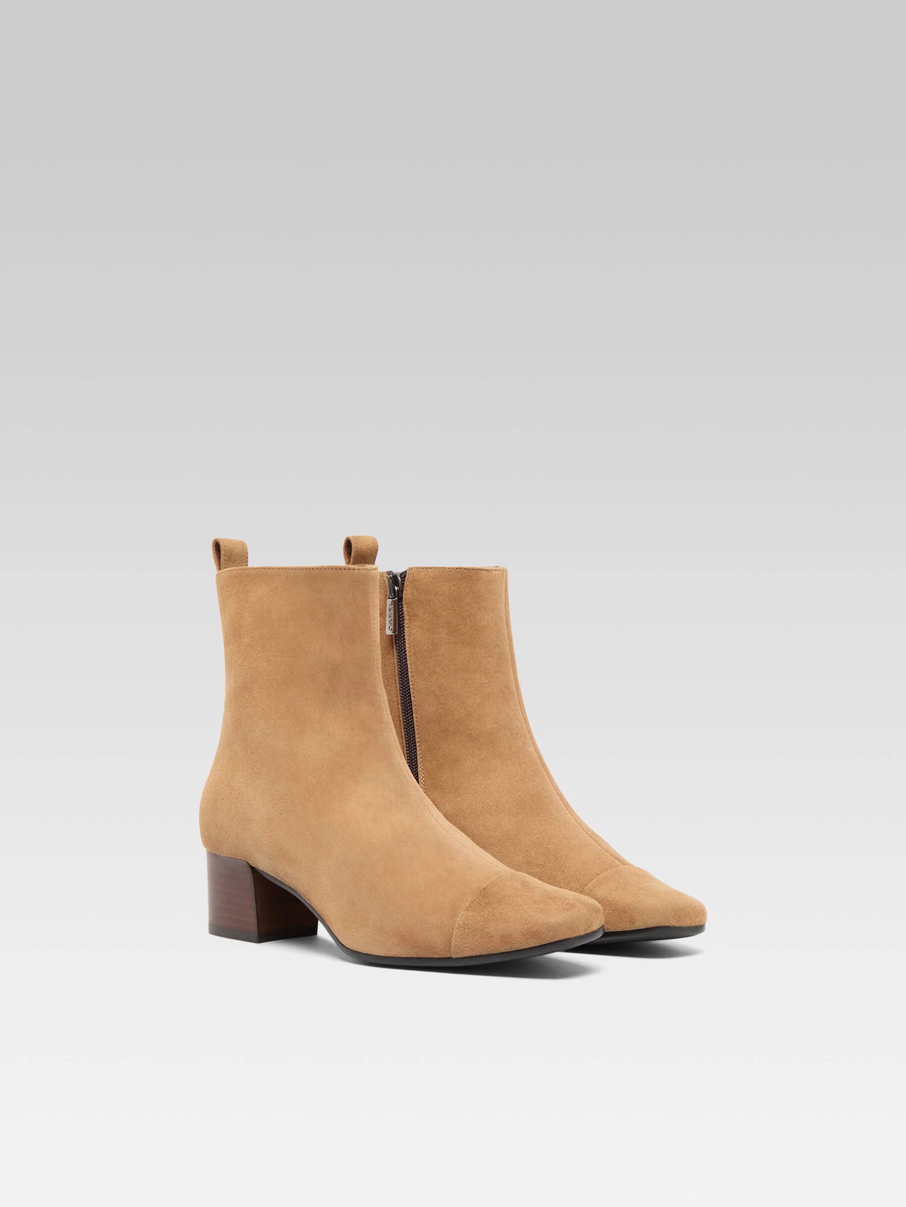 Estime - Bottines cuir velours noisette - Image 4