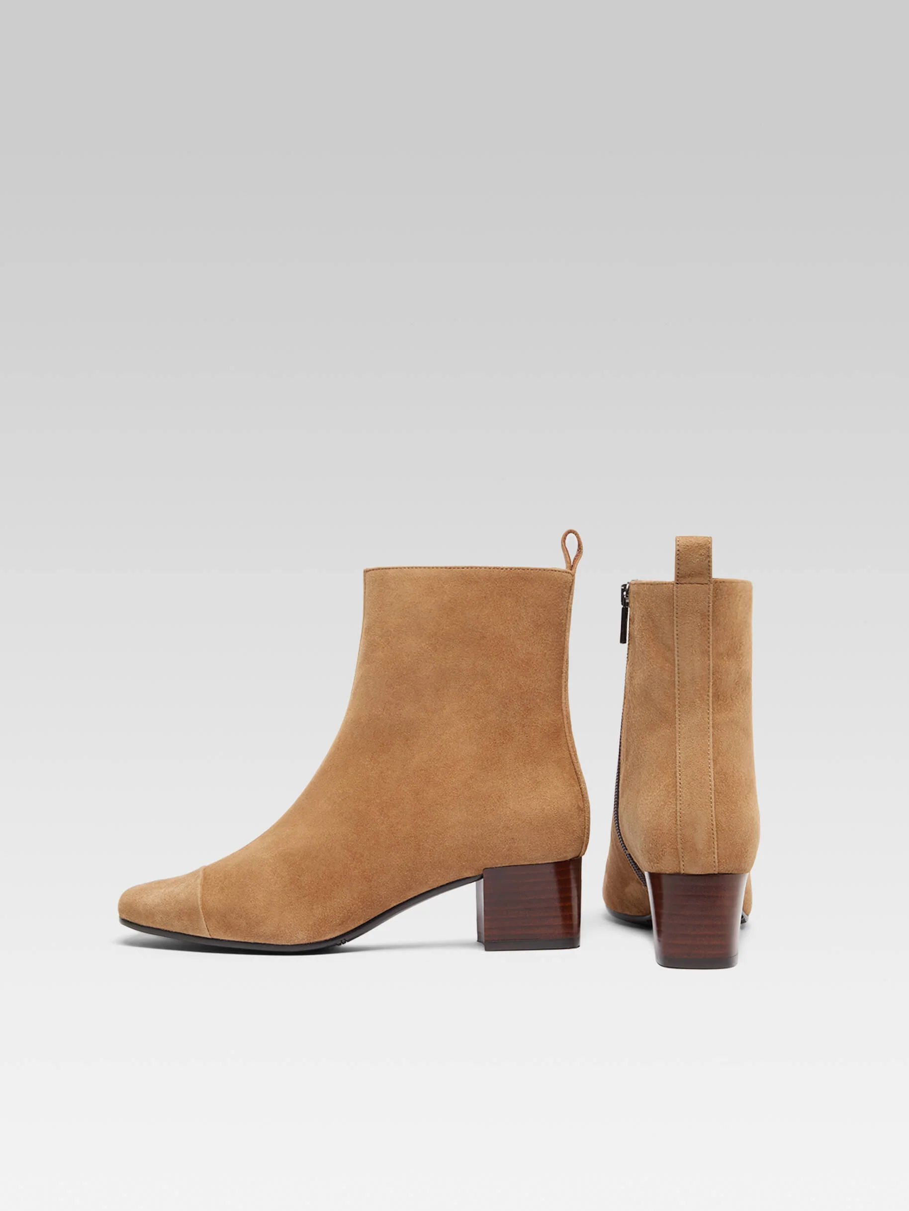 Estime - Bottines cuir velours noisette - Image 5
