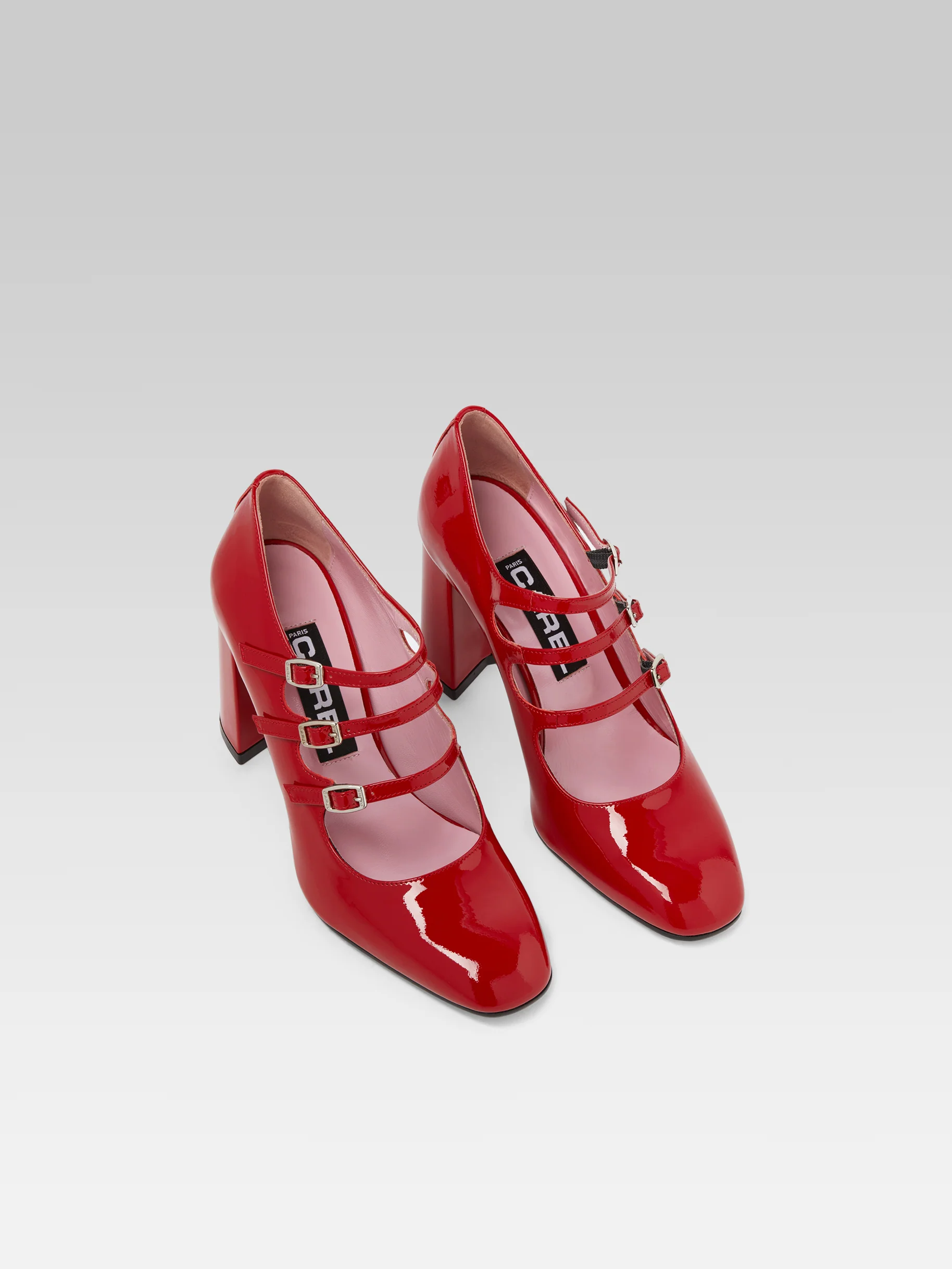 Keel - Escarpins babies cuir verni rouge - Image 5
