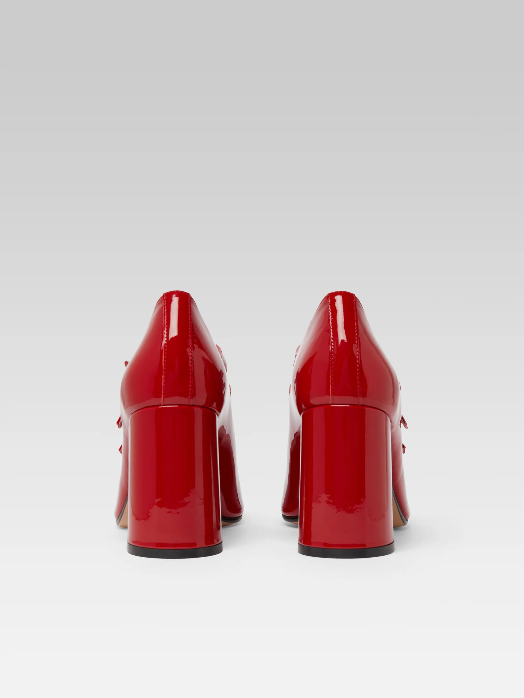 Keel - Escarpins babies cuir verni rouge - Image 8