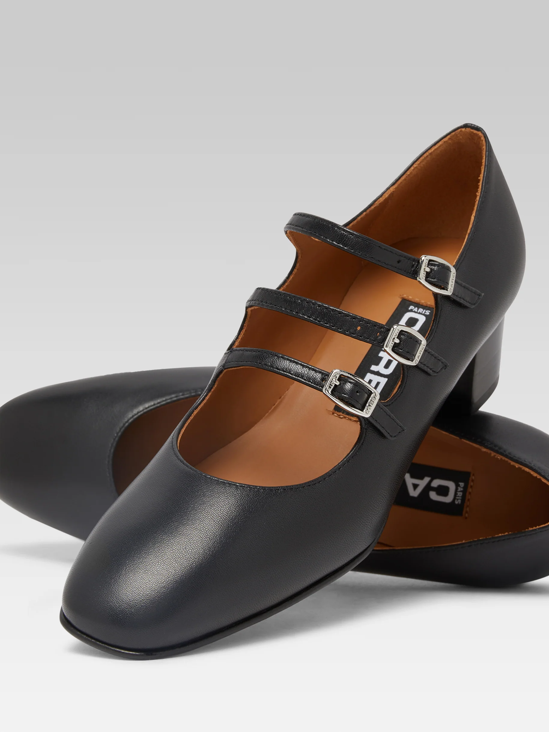 Kina - Escarpins babies cuir noir - Image 4