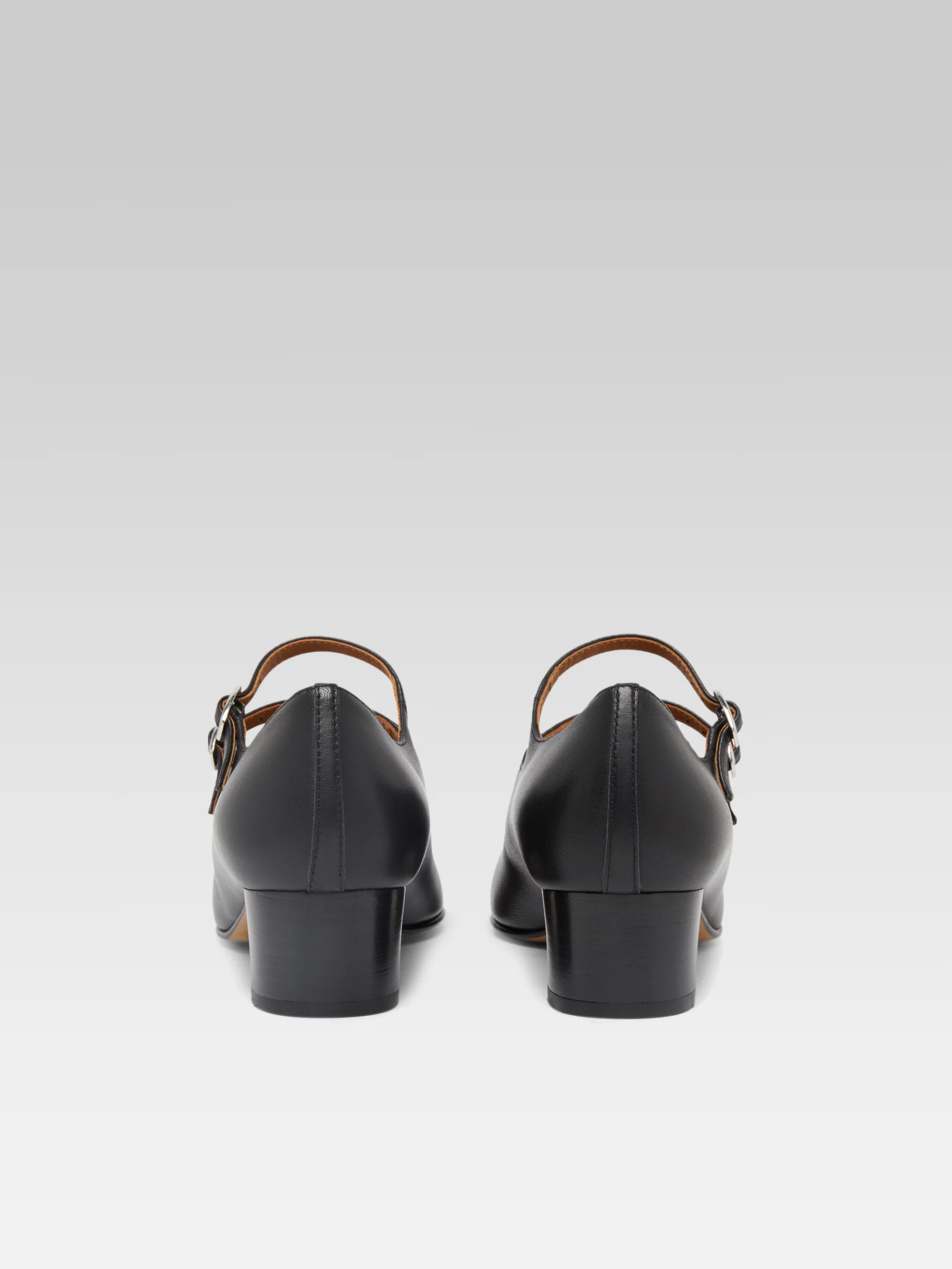 Kina - Escarpins babies cuir noir - Image 6
