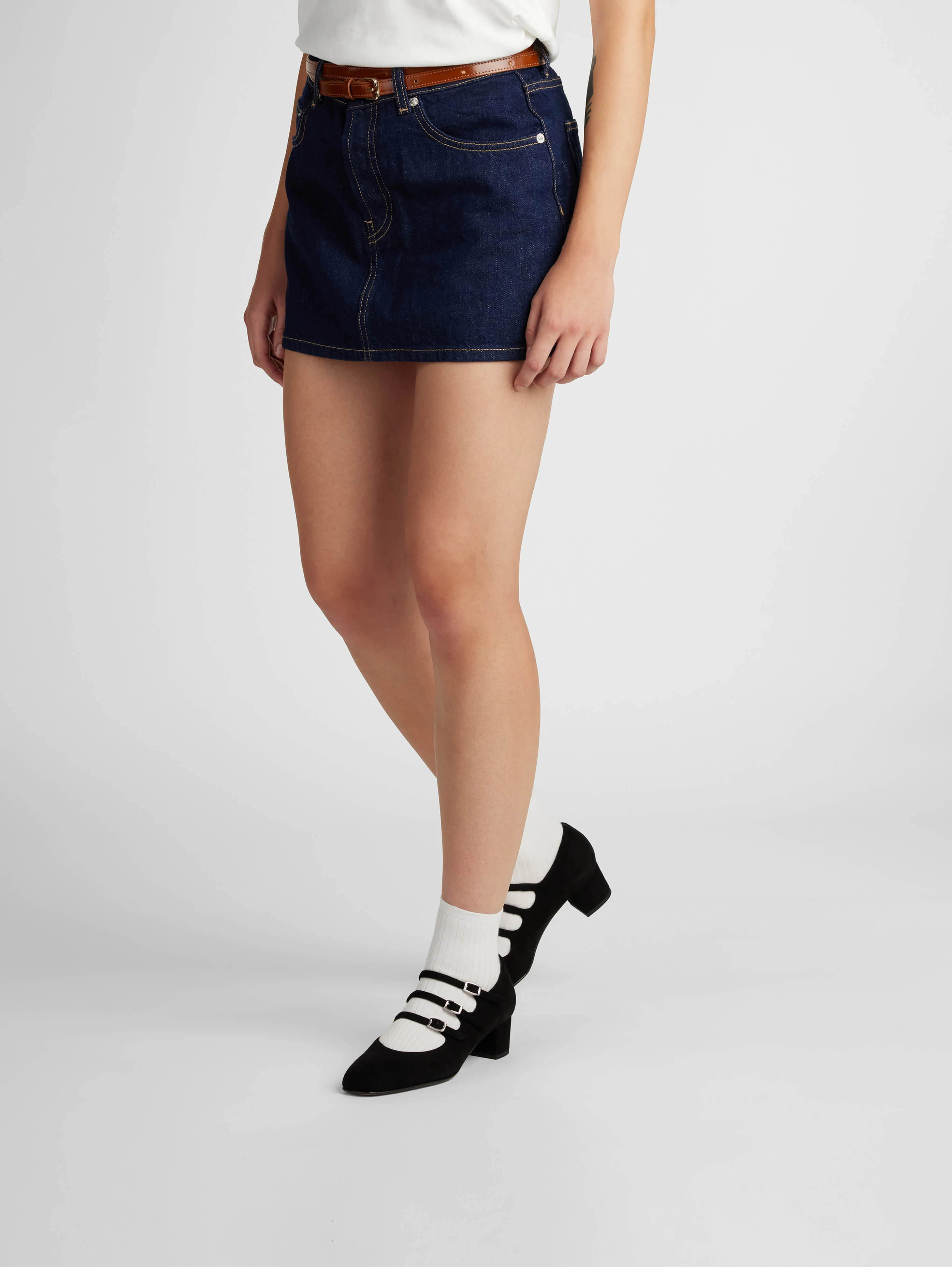 Kina - Escarpins babies cuir velours noir - Image 6