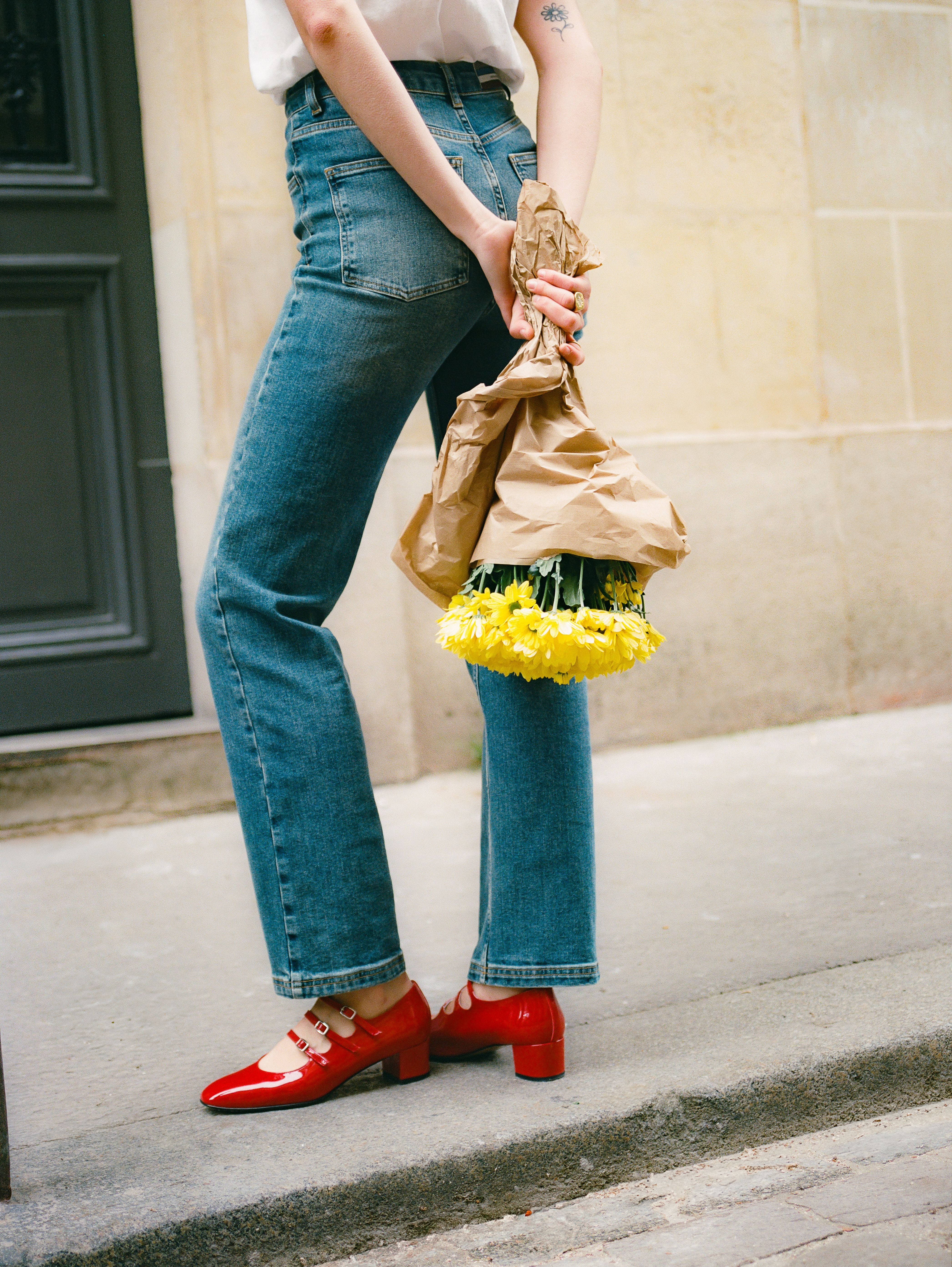 Kina - Escarpins babies cuir verni rouge - Image 10