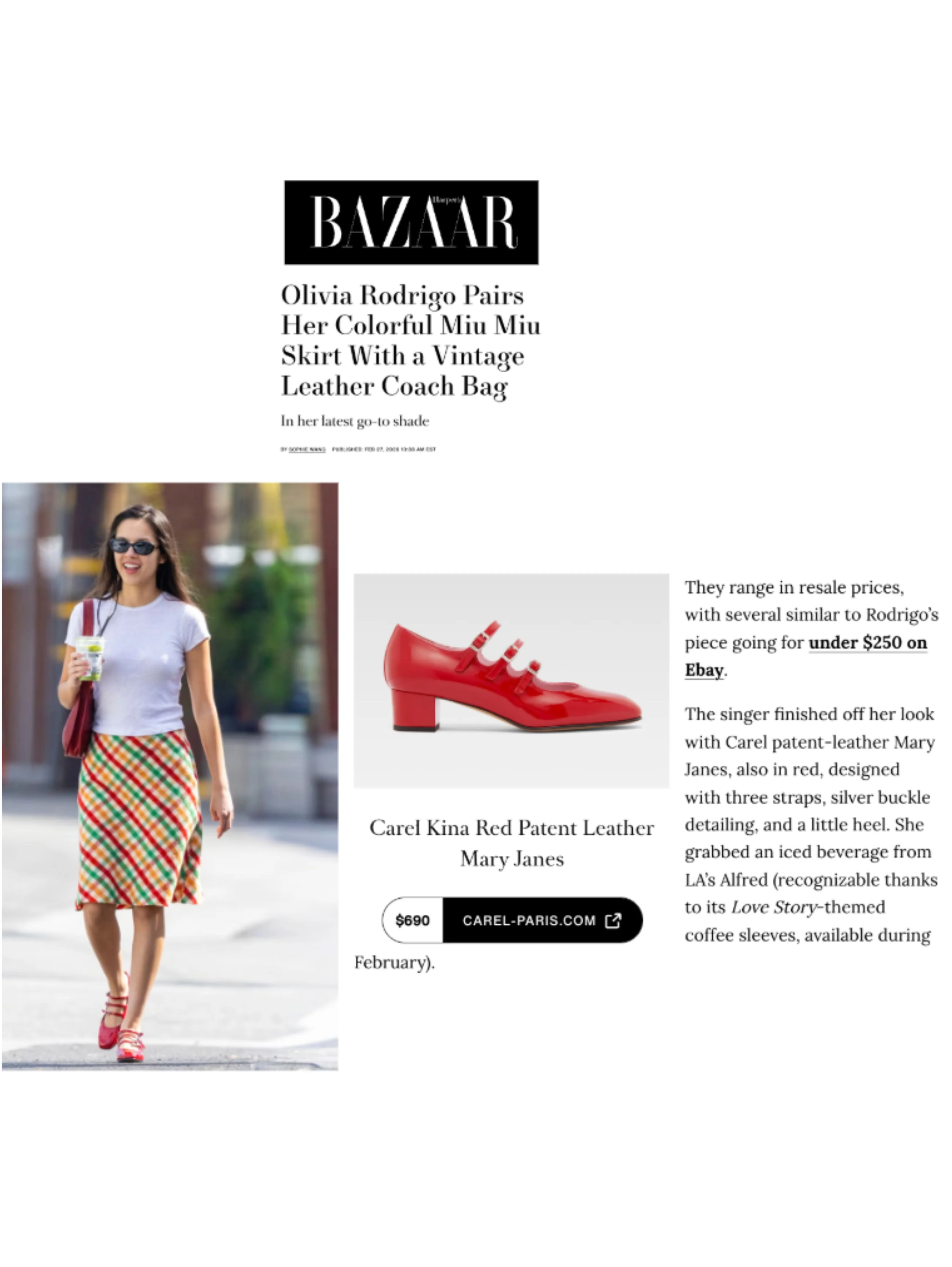 Kina - Escarpins babies cuir verni rouge - Image 4