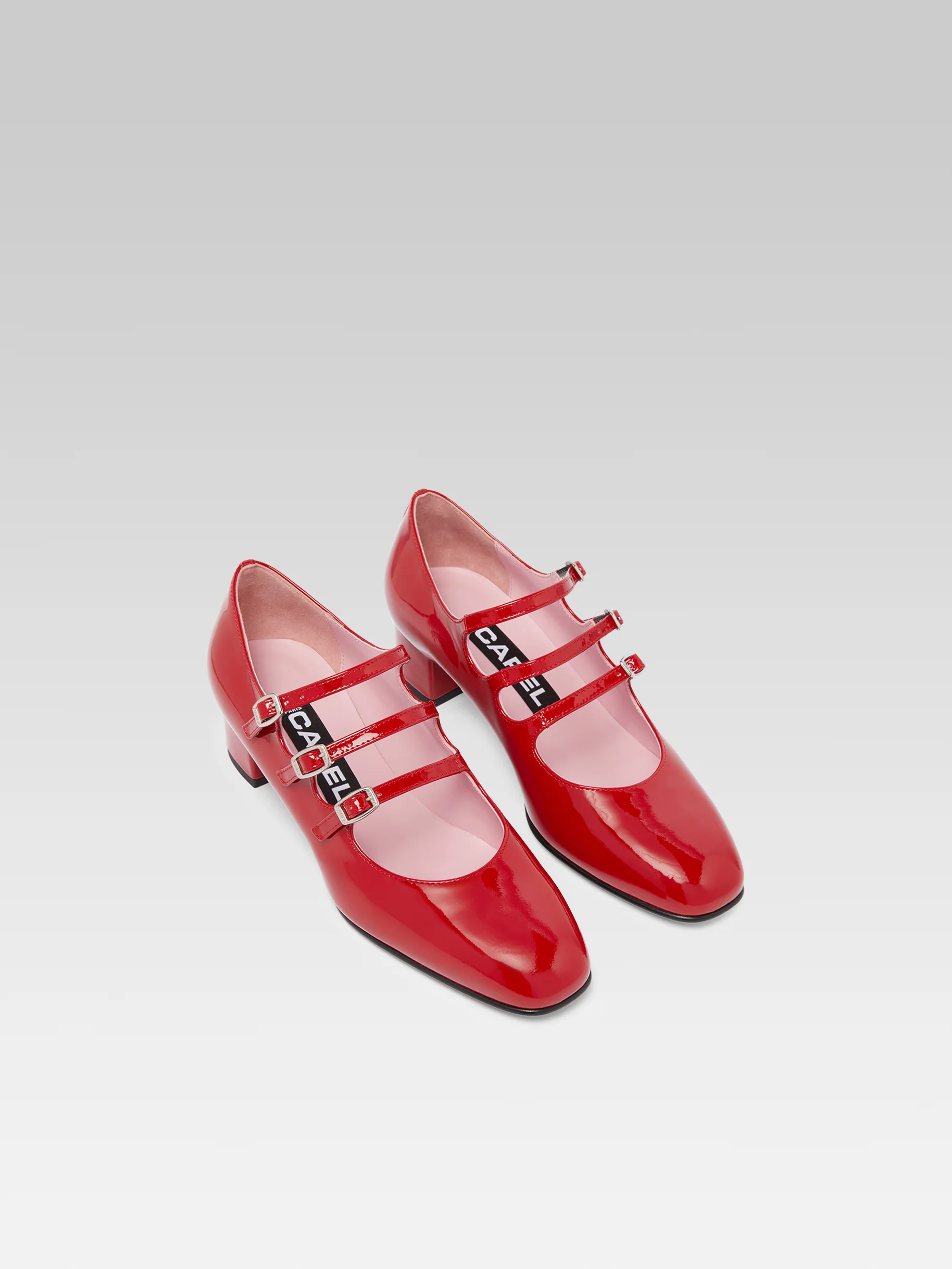 Kina - Escarpins babies cuir verni rouge - Image 5
