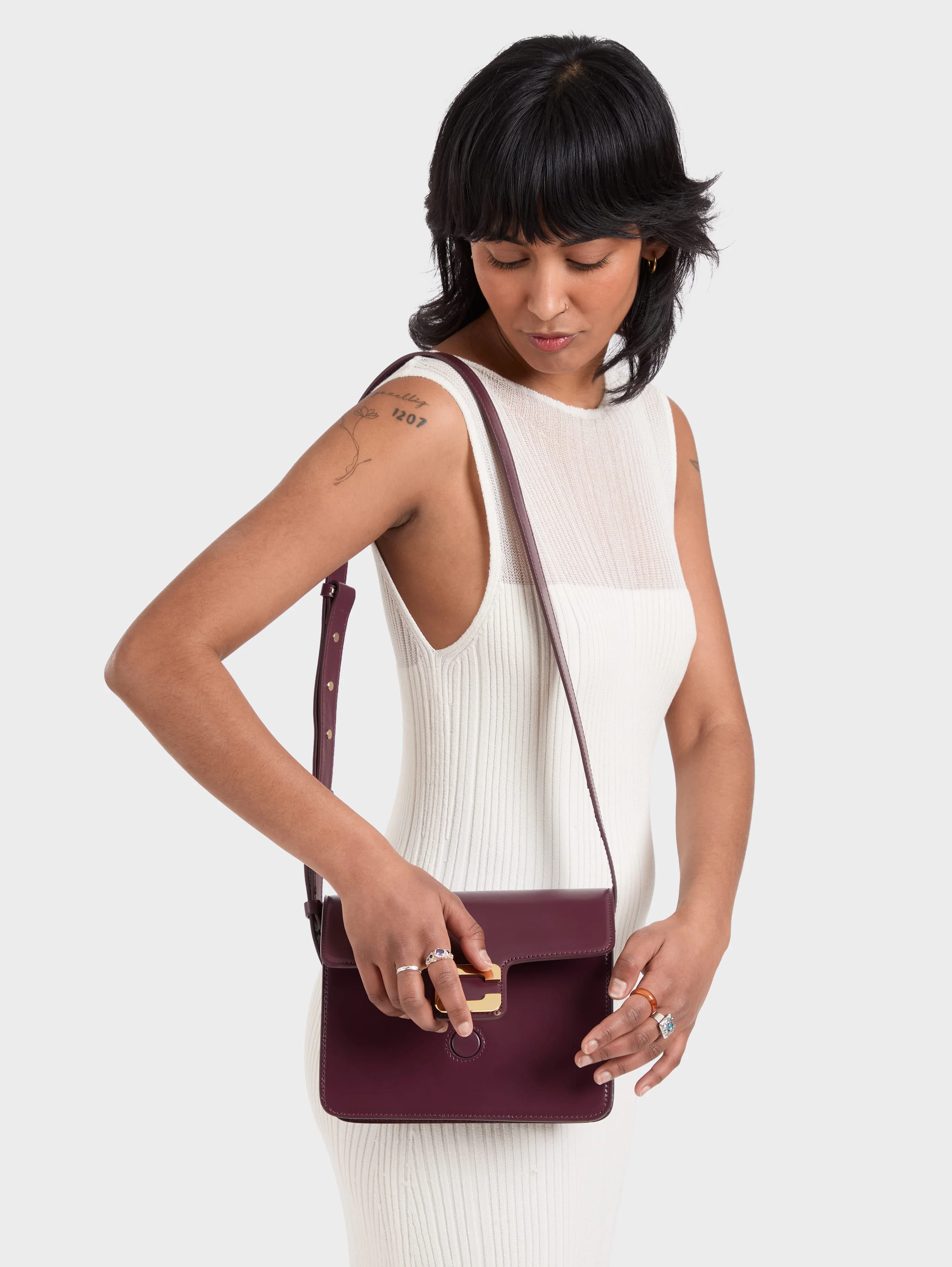 Mabillon - Sac cuir aubergine - Image 7