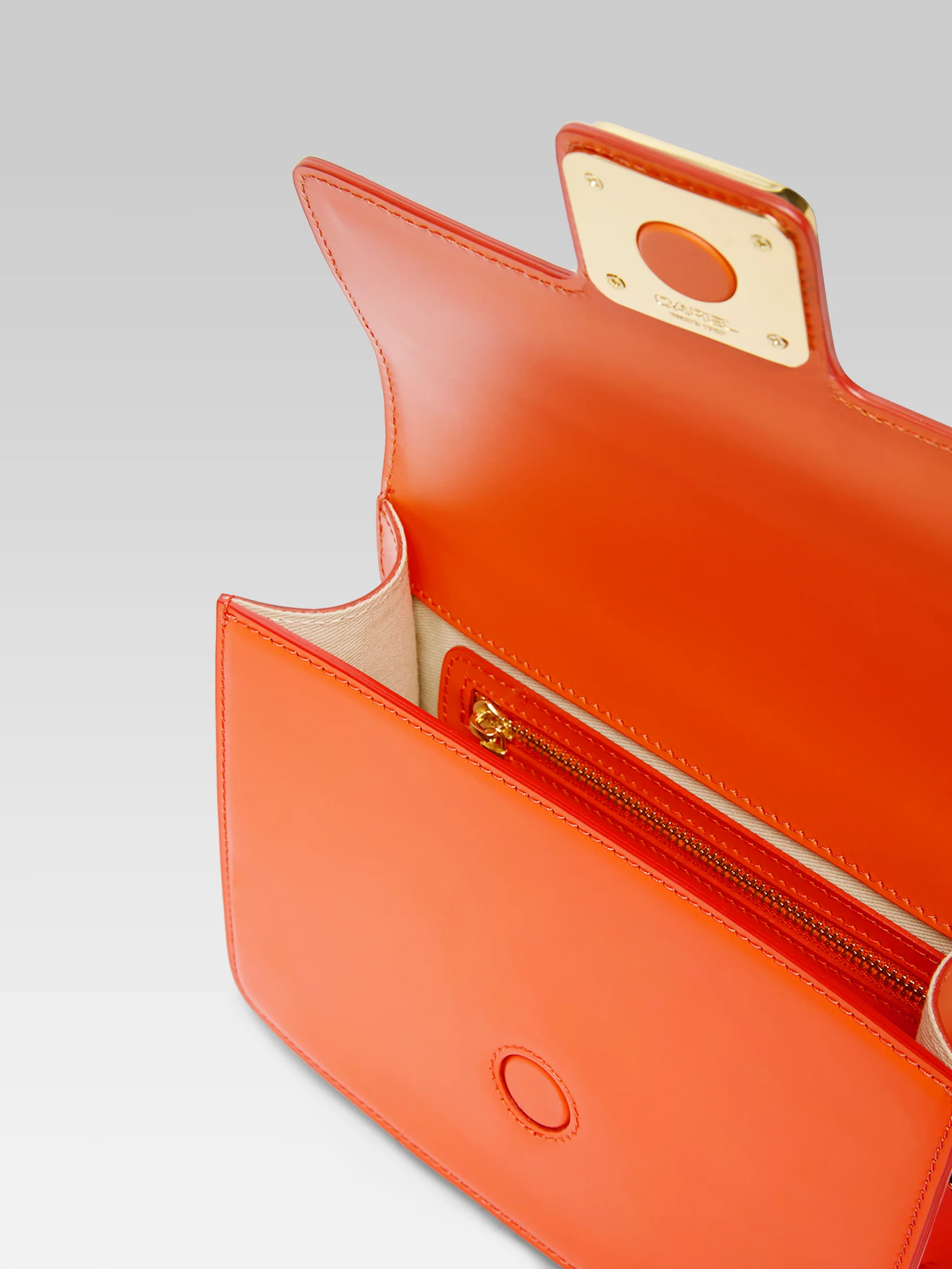 Mabillon - Sac cuir upcyclé orange - Image 3