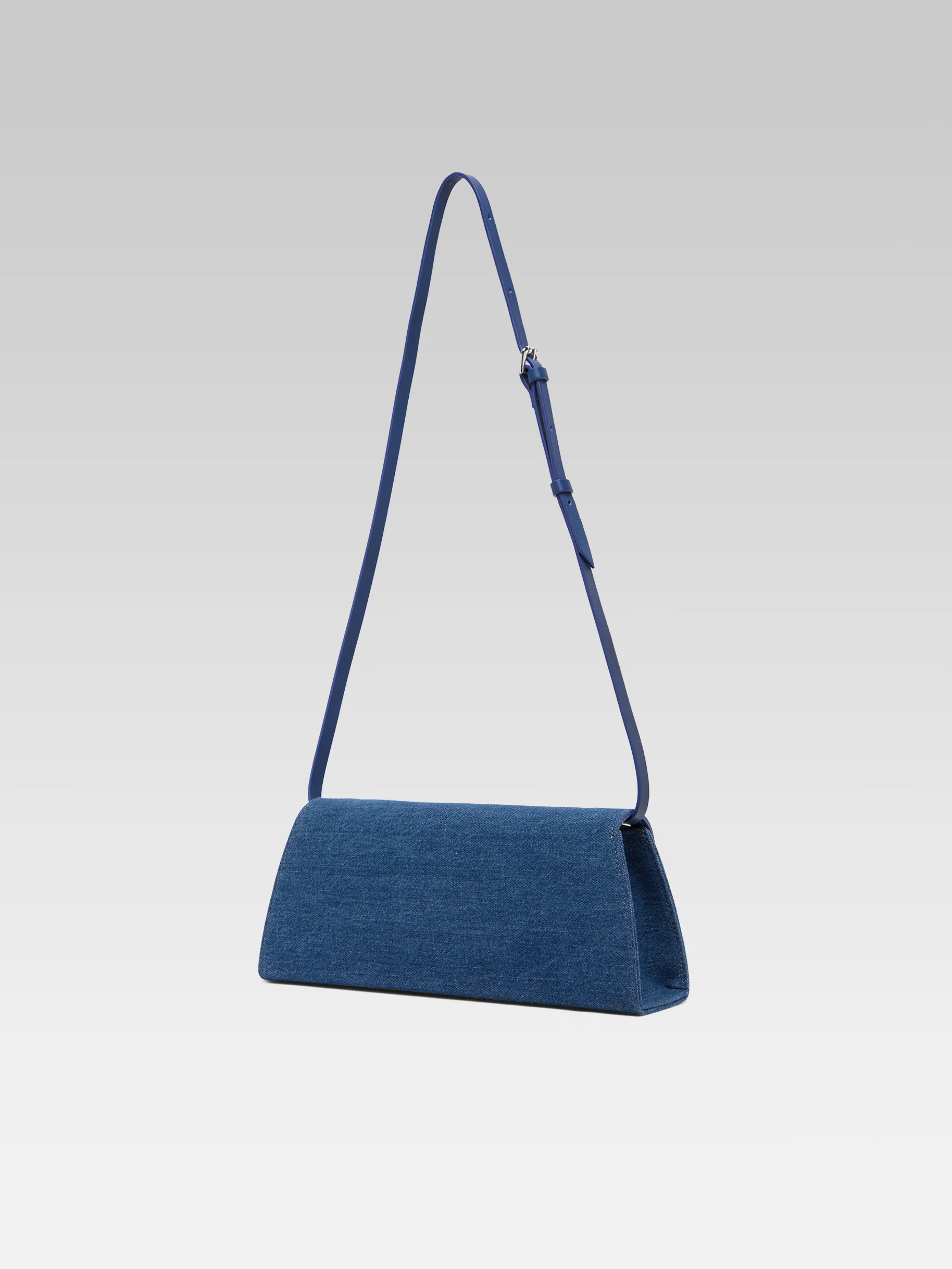 Madeleine - Sac épaule tissus jean bleu - Image 5