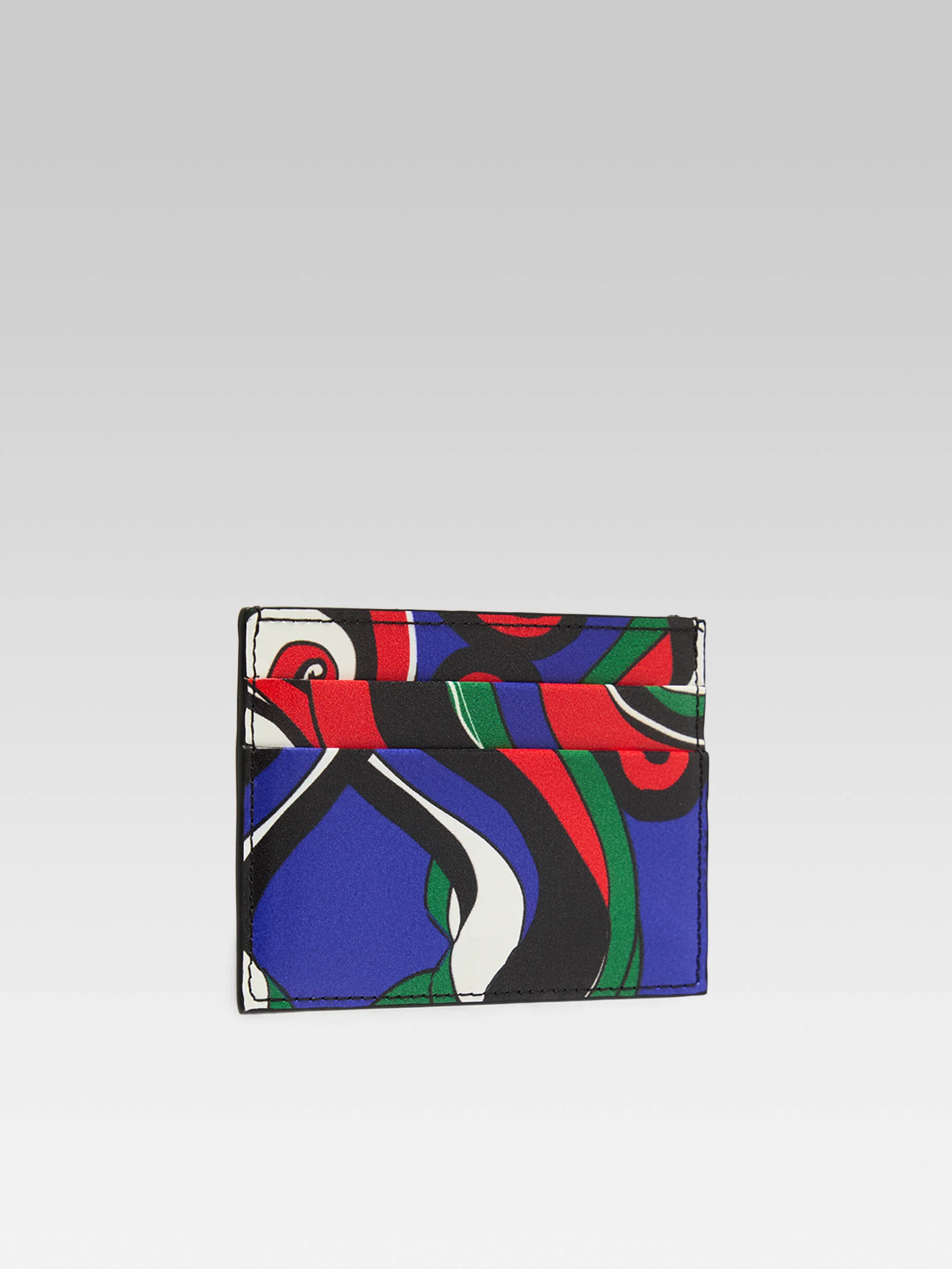 Marais - Porte carte cuir imprimé upcyclé multicolore - Image 3