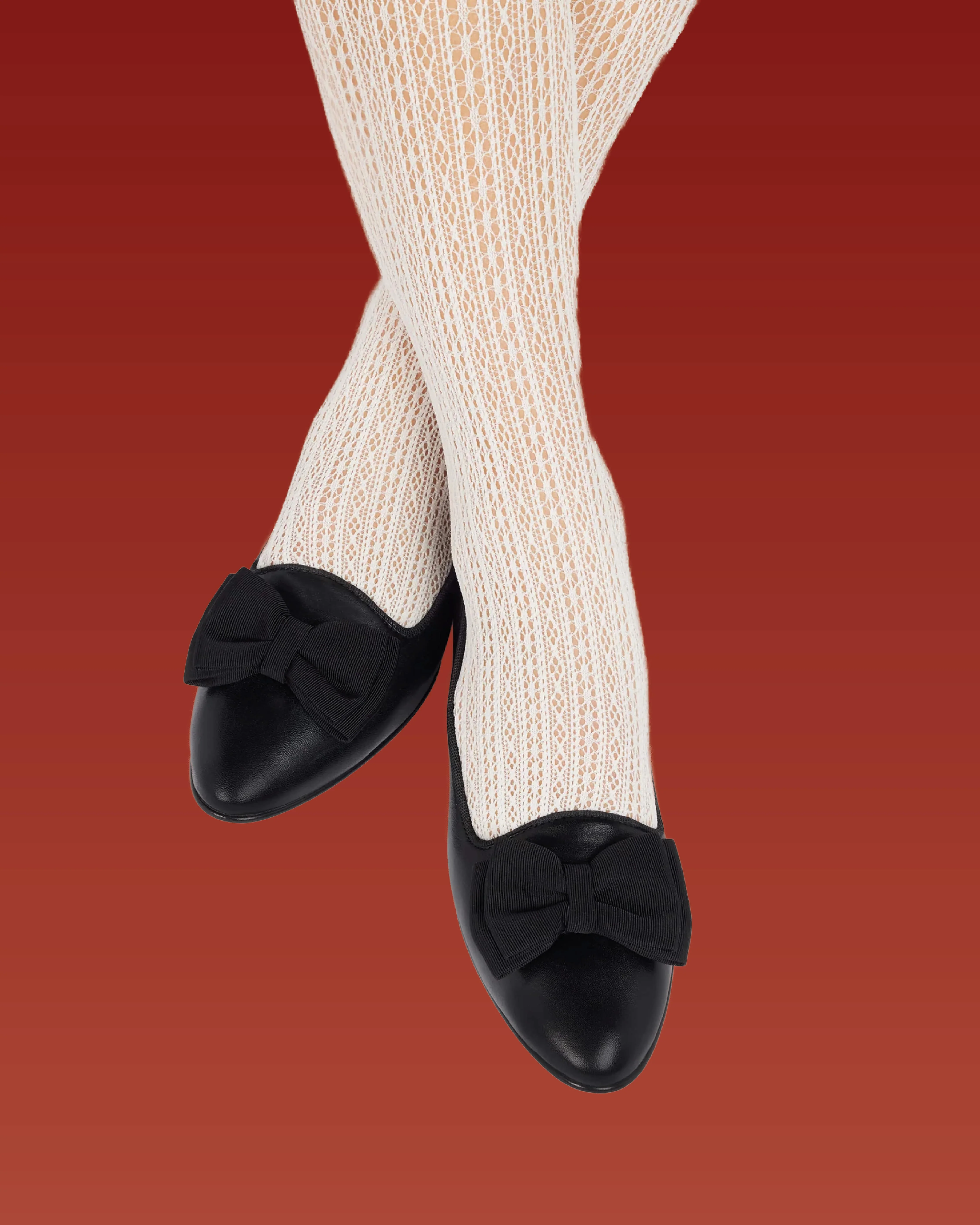 Marquis - Ballerines à noeud cuir noir - Image 3