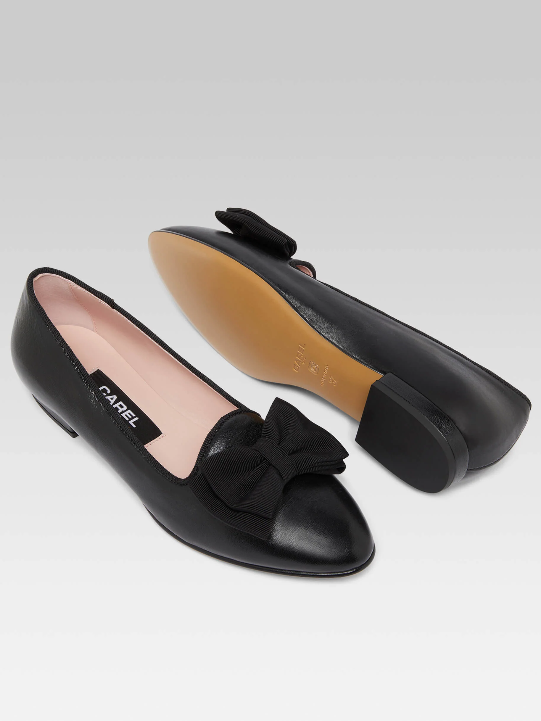 Marquis - Ballerines à noeud cuir noir - Image 6