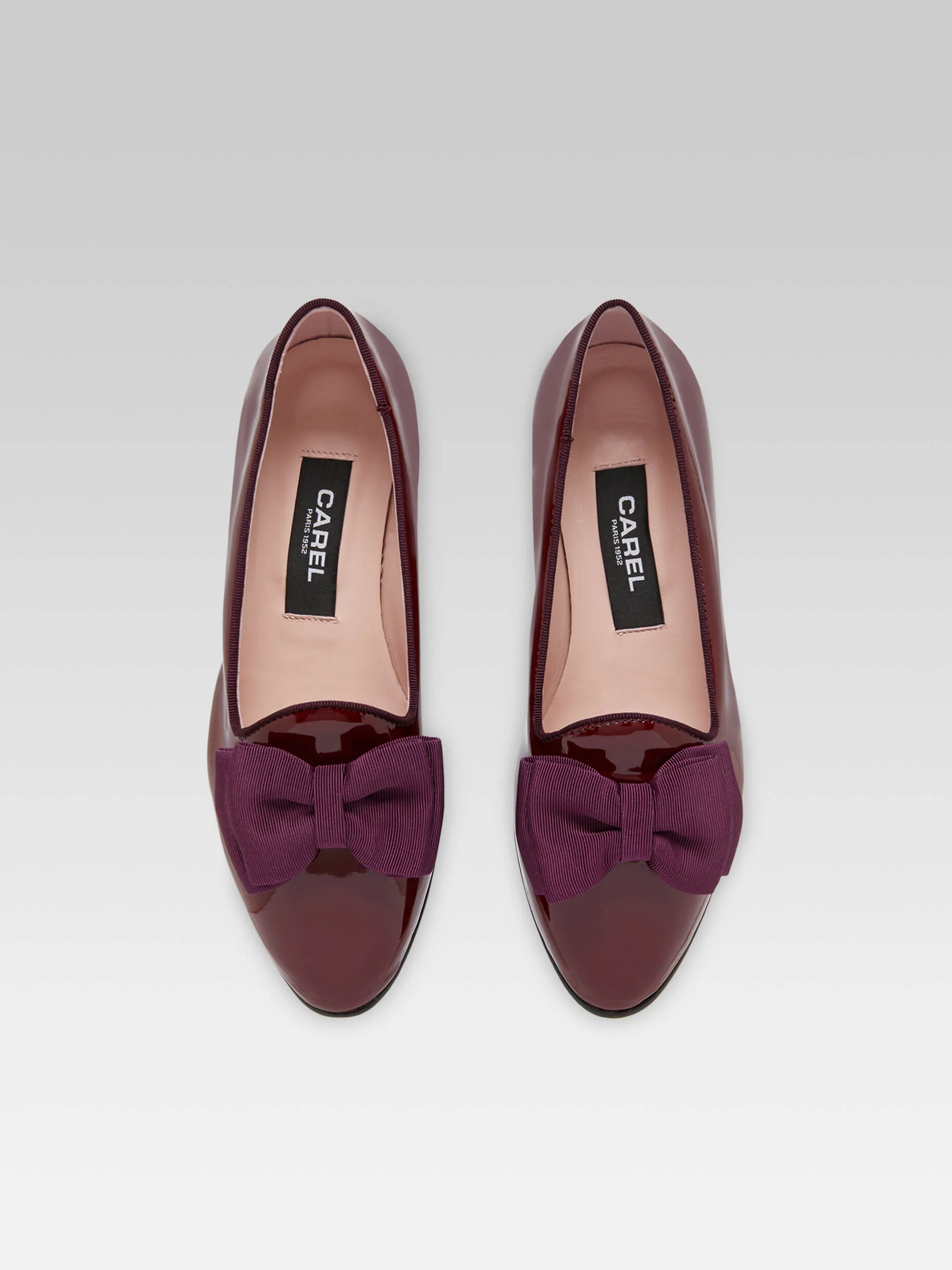 Marquis - Ballerines à noeud cuir verni bordeaux - Image 4