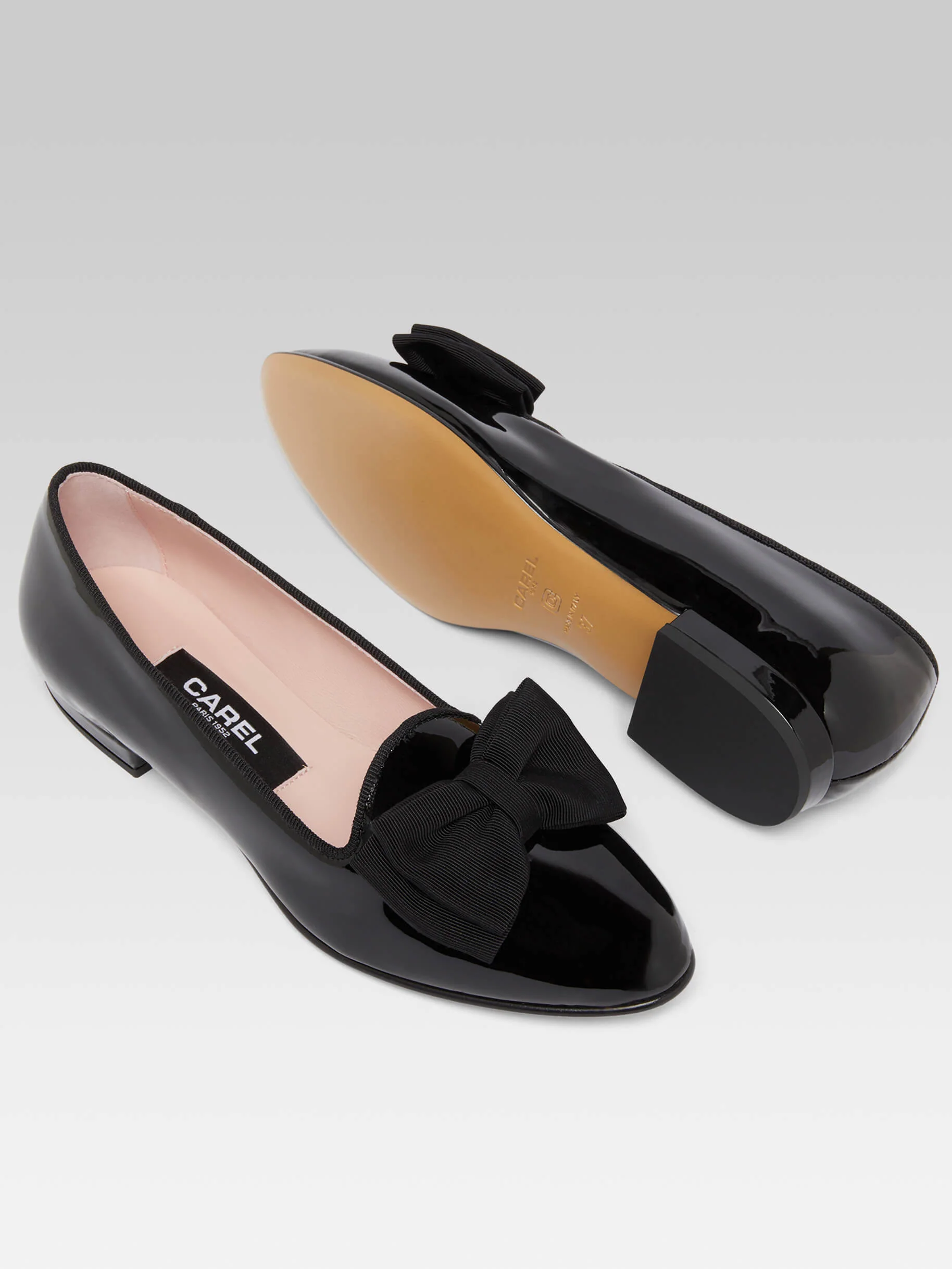 Marquis - Ballerines à noeud cuir verni noir - Image 6
