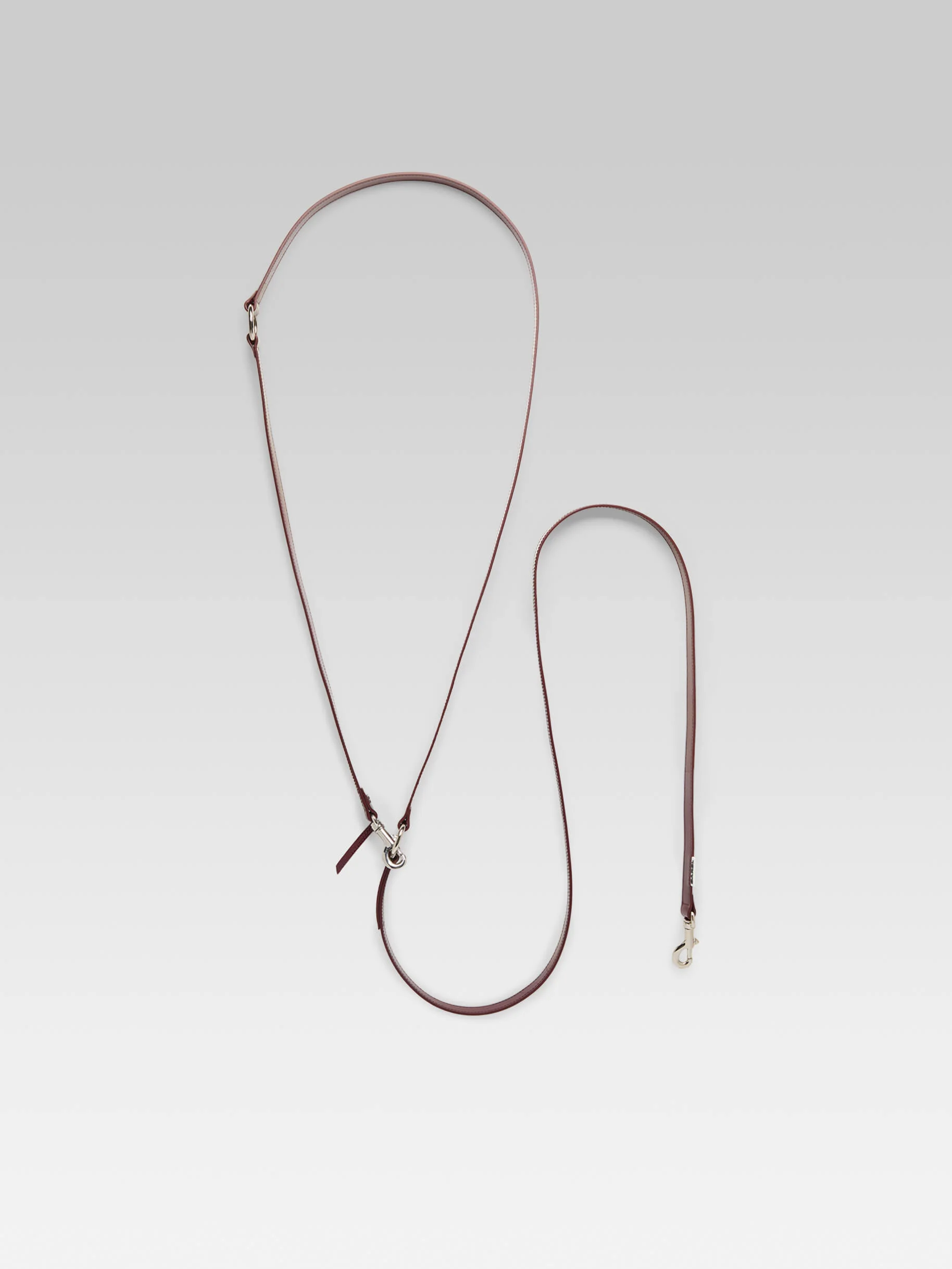 Milou - Laisse pour chien en cuir verni bordeaux - Image 4