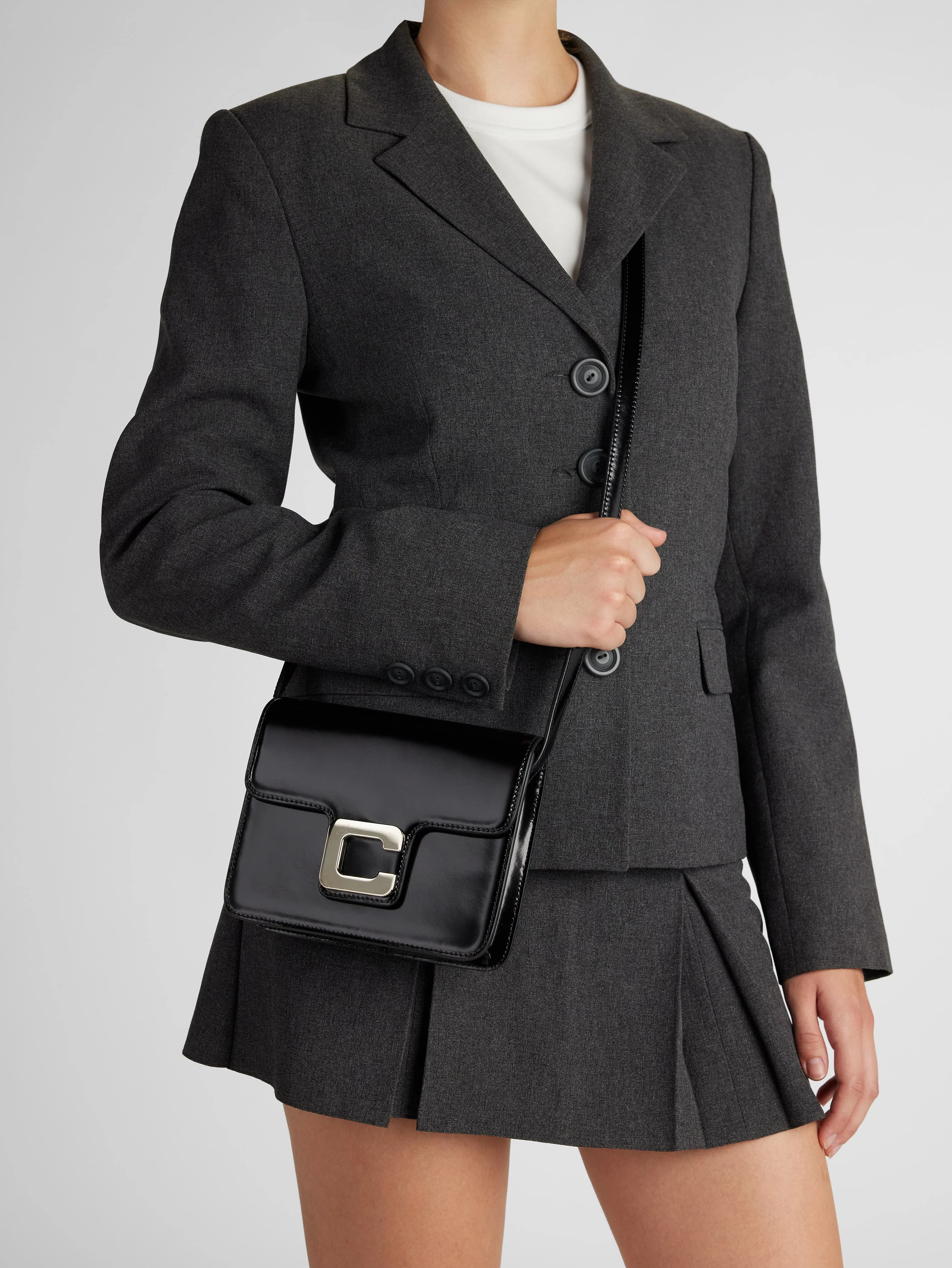 Mini Sorbonne - Sac cuir glacé noir - Image 4