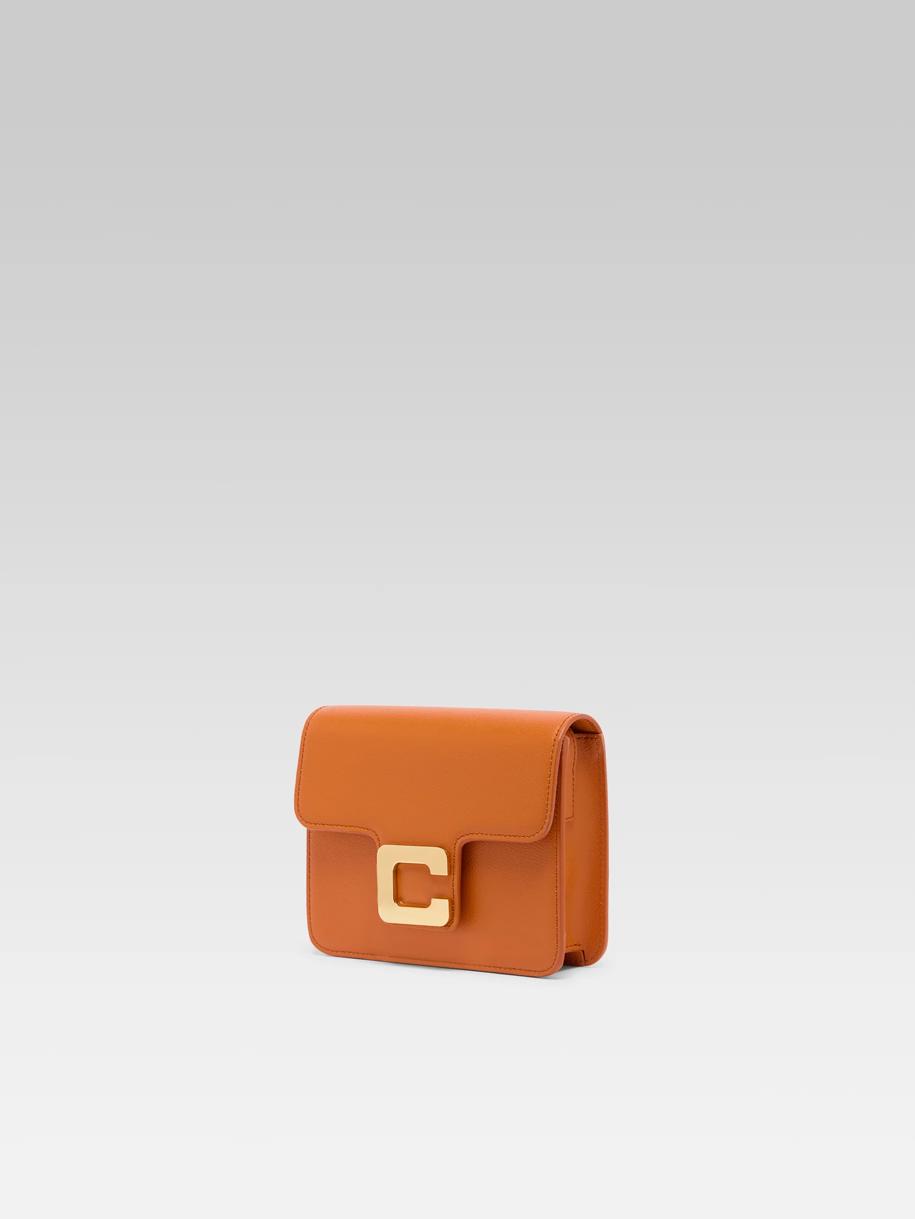 Mini Sorbonne - Sac cuir grainé orange - Image 3