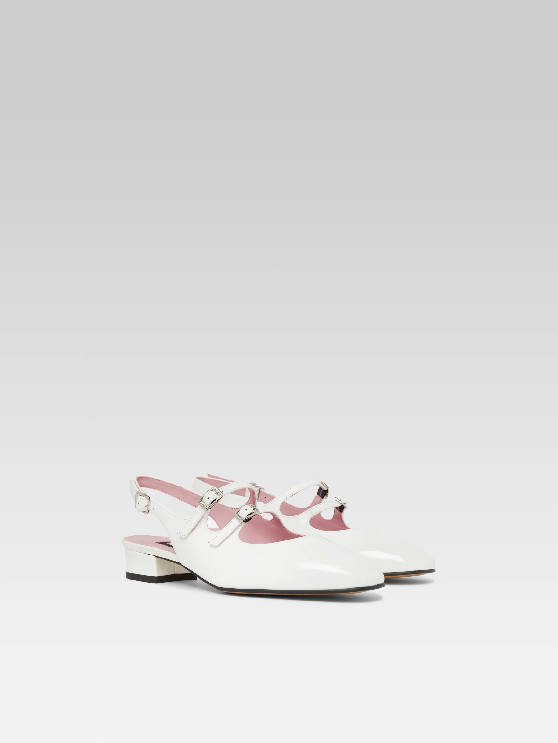 Peche - Babies slingback cuir verni blanc - Image 4