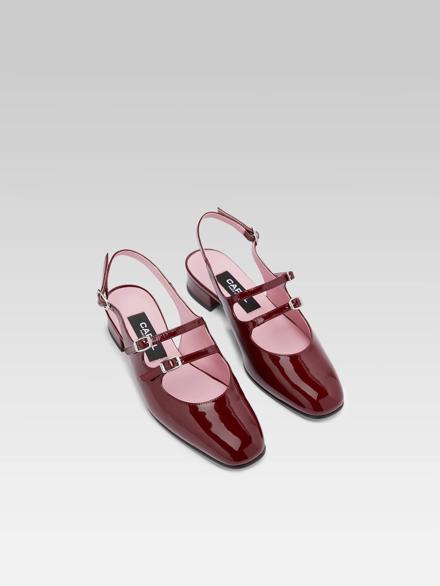 Peche - Babies slingback cuir verni bordeaux - Image 4