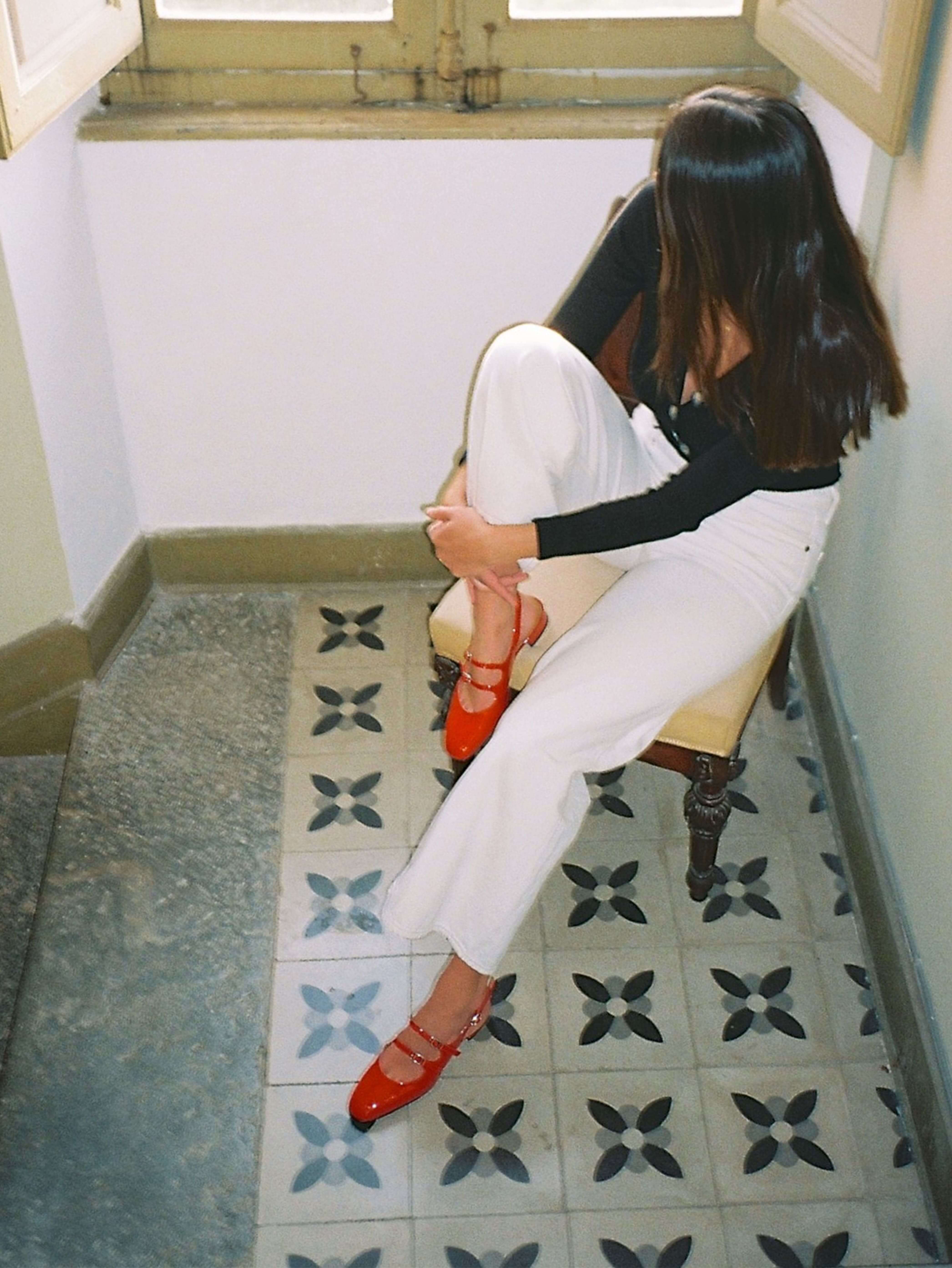 Peche - Babies slingback cuir verni rouge - Image 3