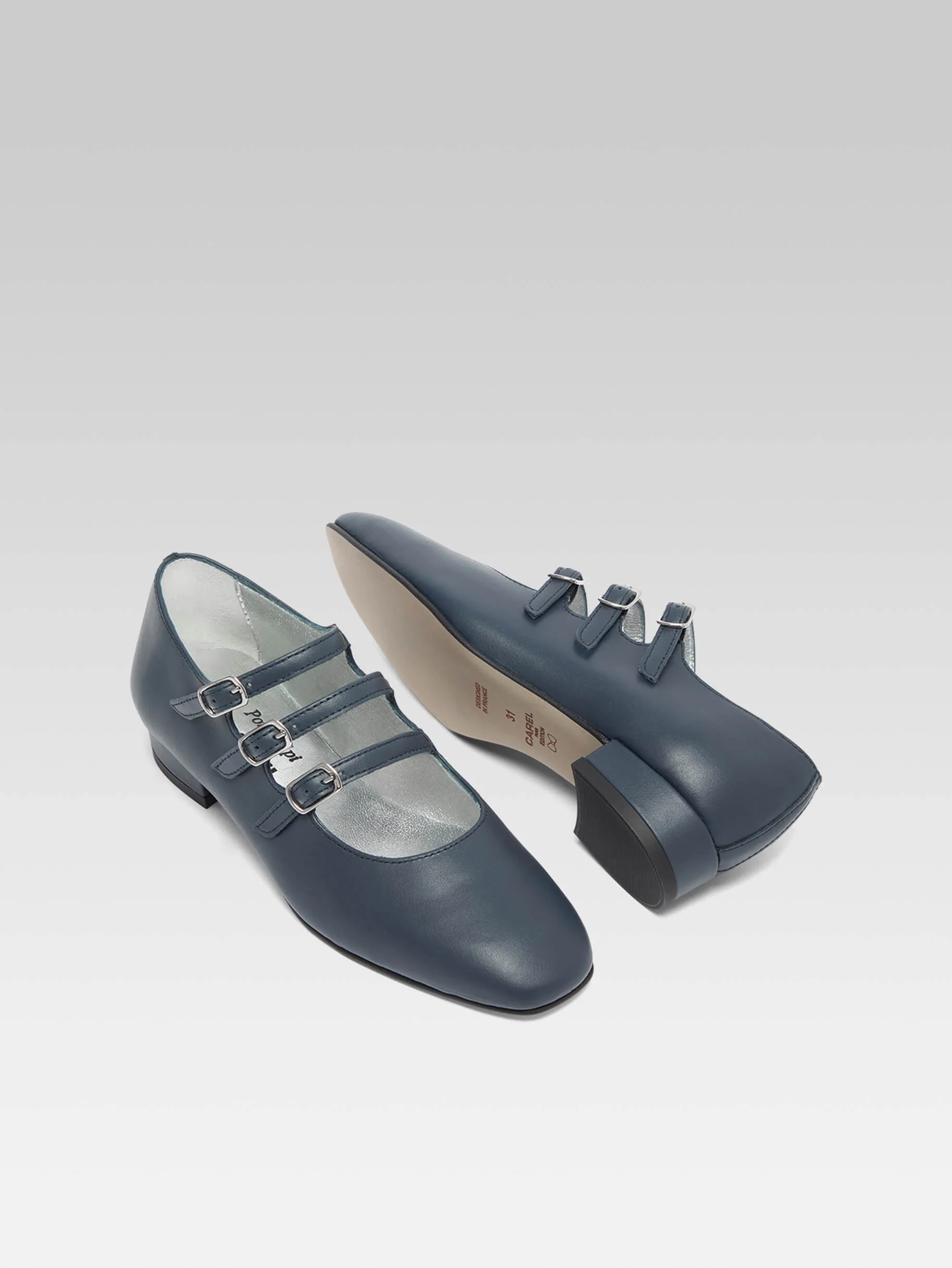 Petite Kina - Babies cuir bleu marine - Image 5