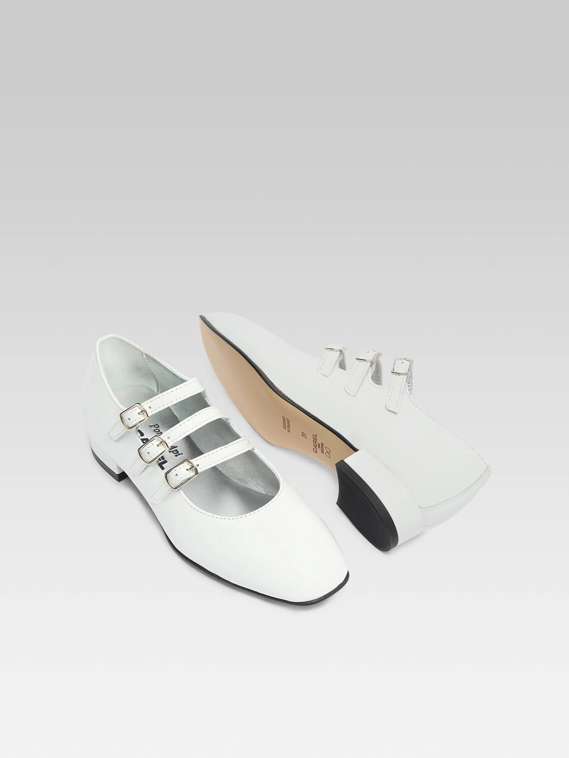 Petite Kina - Babies cuir verni blanc - Image 3