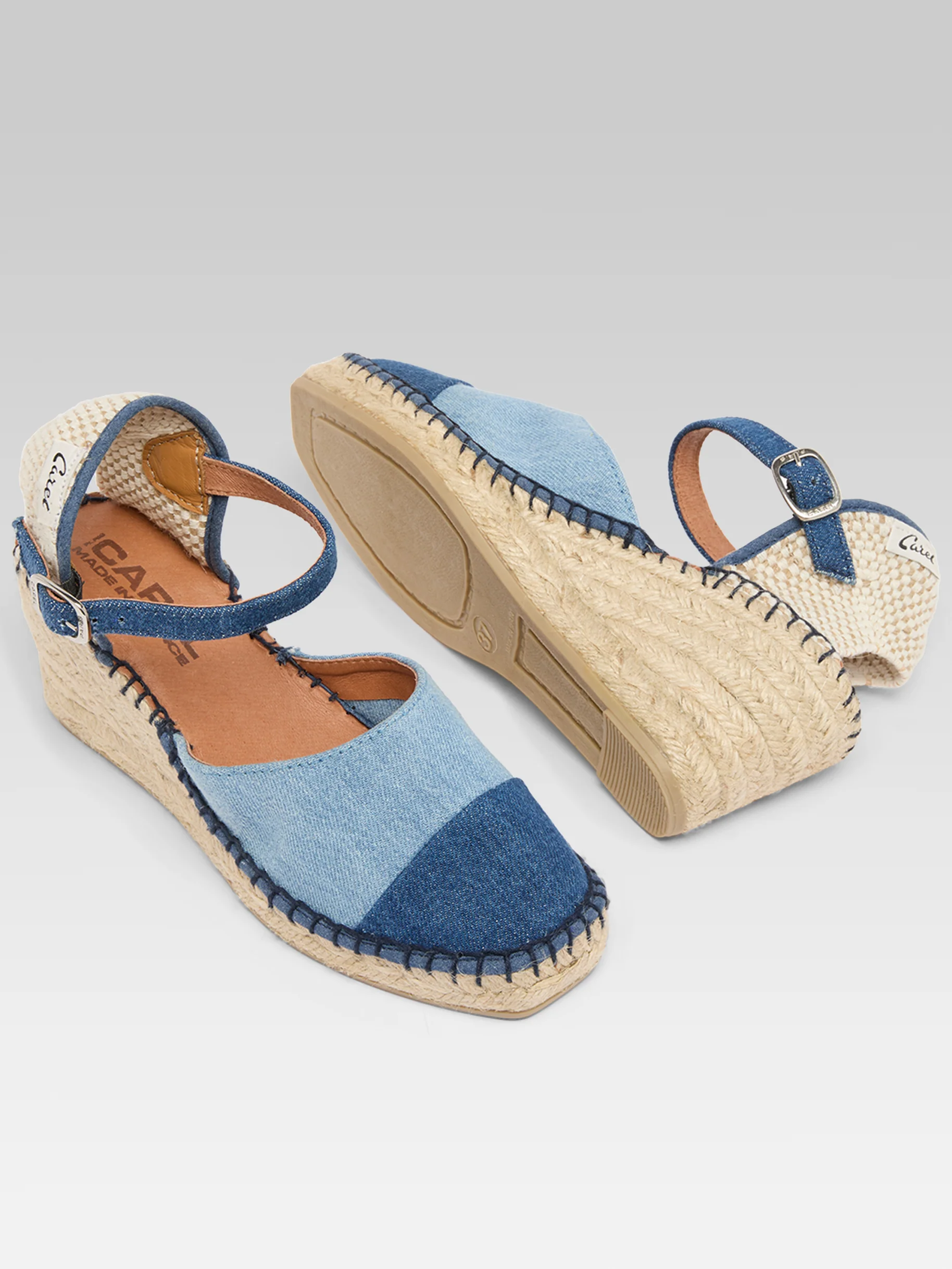 Rio - Espadrilles compensées tissu bi-jeans - Image 6