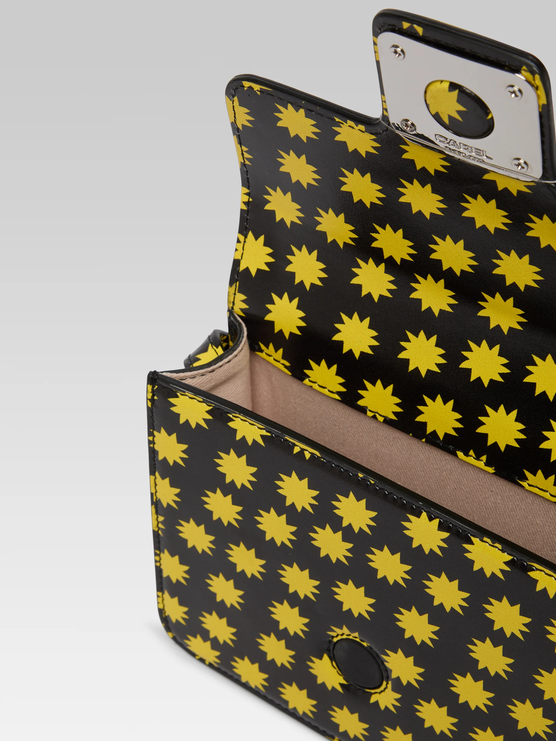 Star M - Sac cuir noir et étoiles jaunes - Image 3